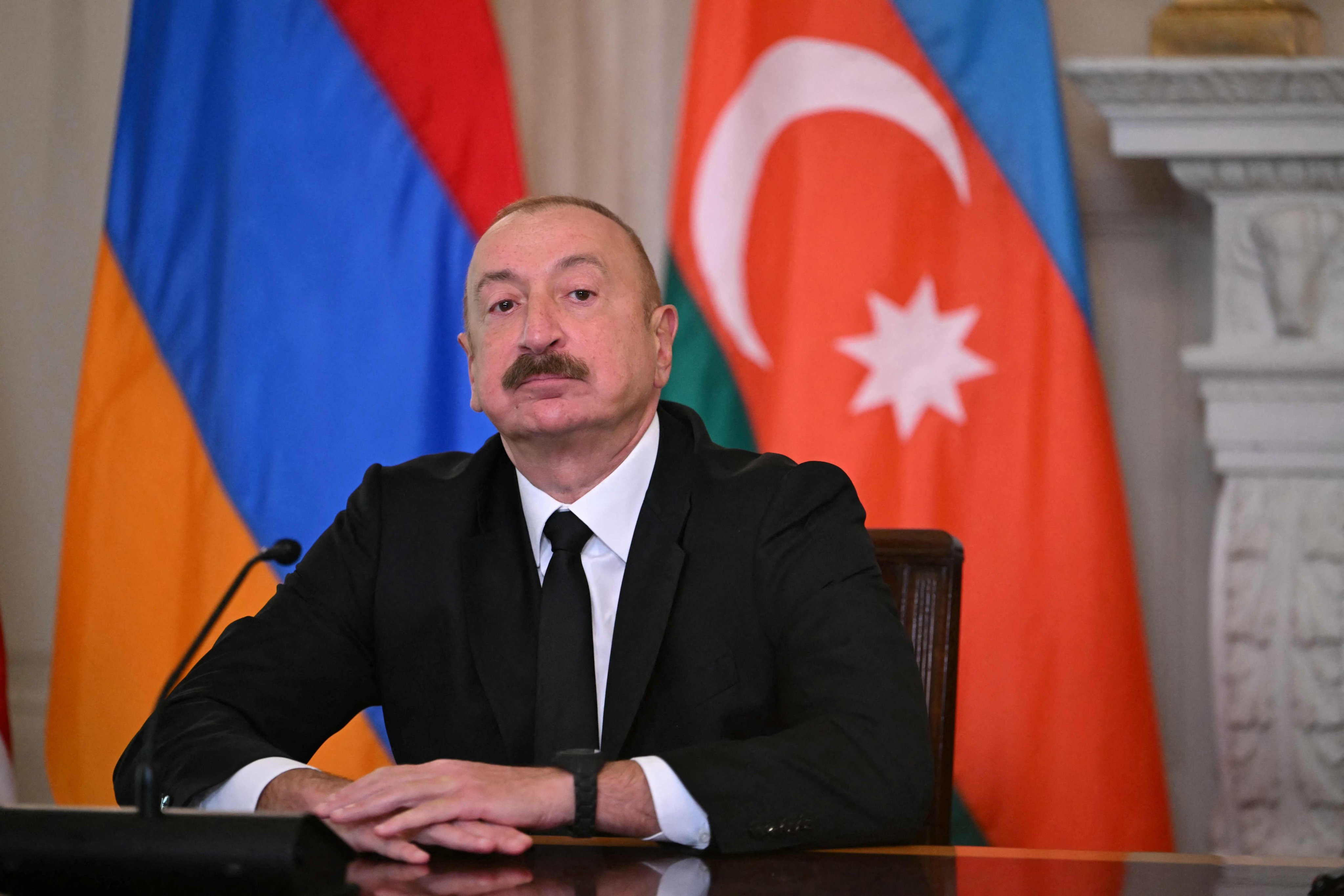 Azerbaijani President Ilham Aliyev has mobilised the army and recalled diplomats from Tehran following Iranian drone strikes that hit an airport in his country. Photo: AFP