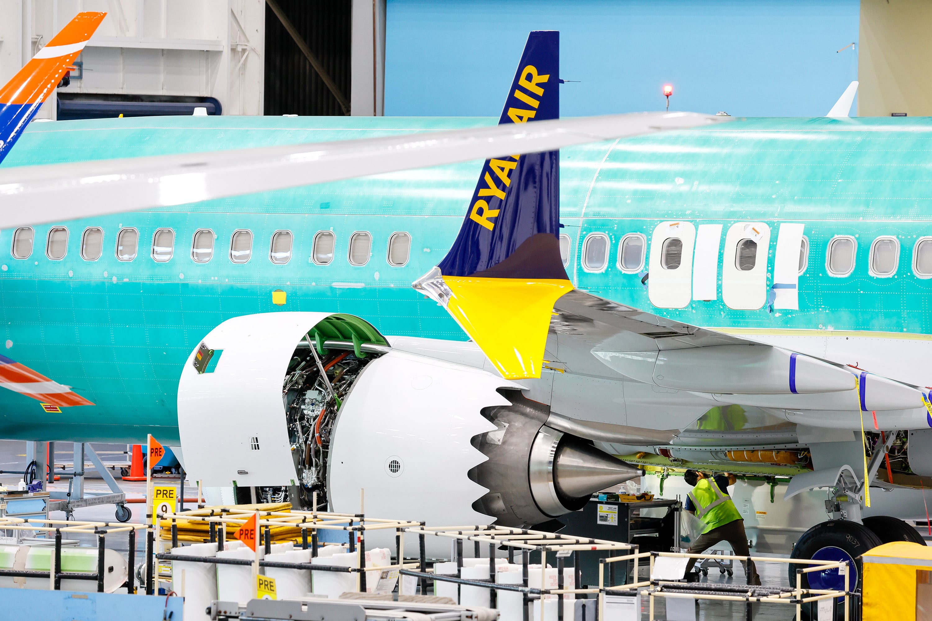 737 Max aircraft are seen in various states of assembly at the Boeing 737 factory in Renton, Washington, on June 25, 2024. Photo: TNS