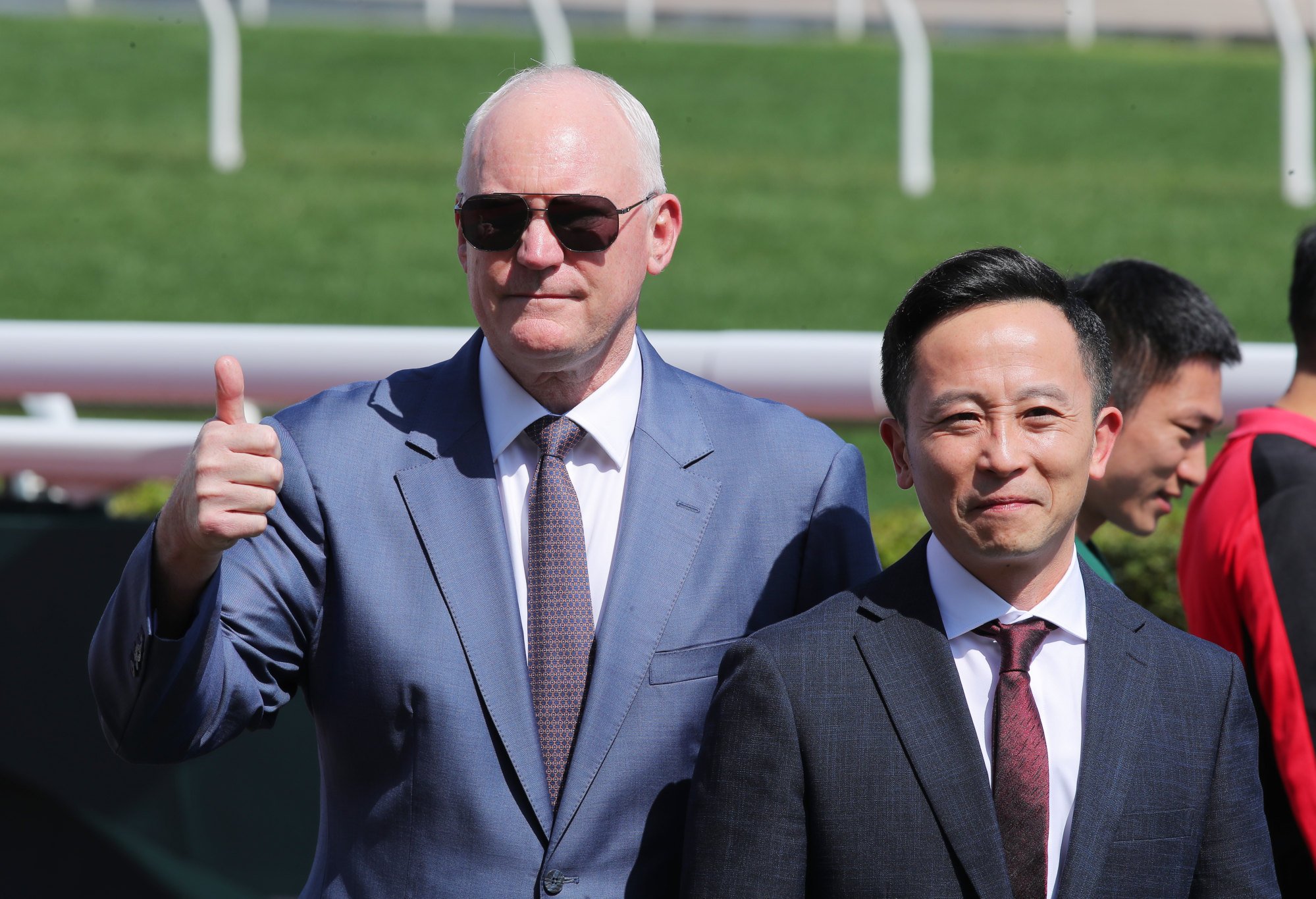 David Hall enjoys a Sha Tin winner. David Hall enjoys a Sha Tin winner.