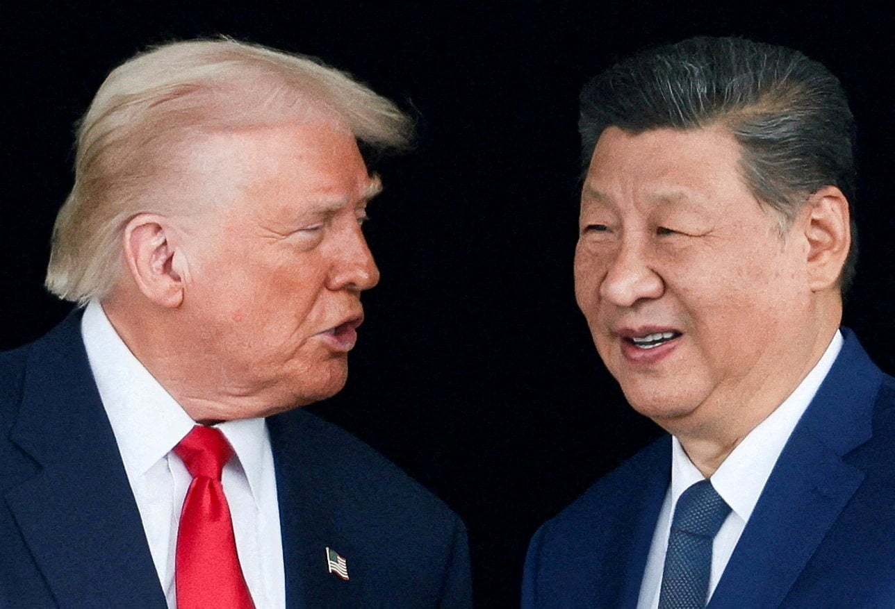 US President Donald Trump and Chinese President Xi Jinping when they met in Busan, South Korea, October 30, 2025. Photo: Reuters