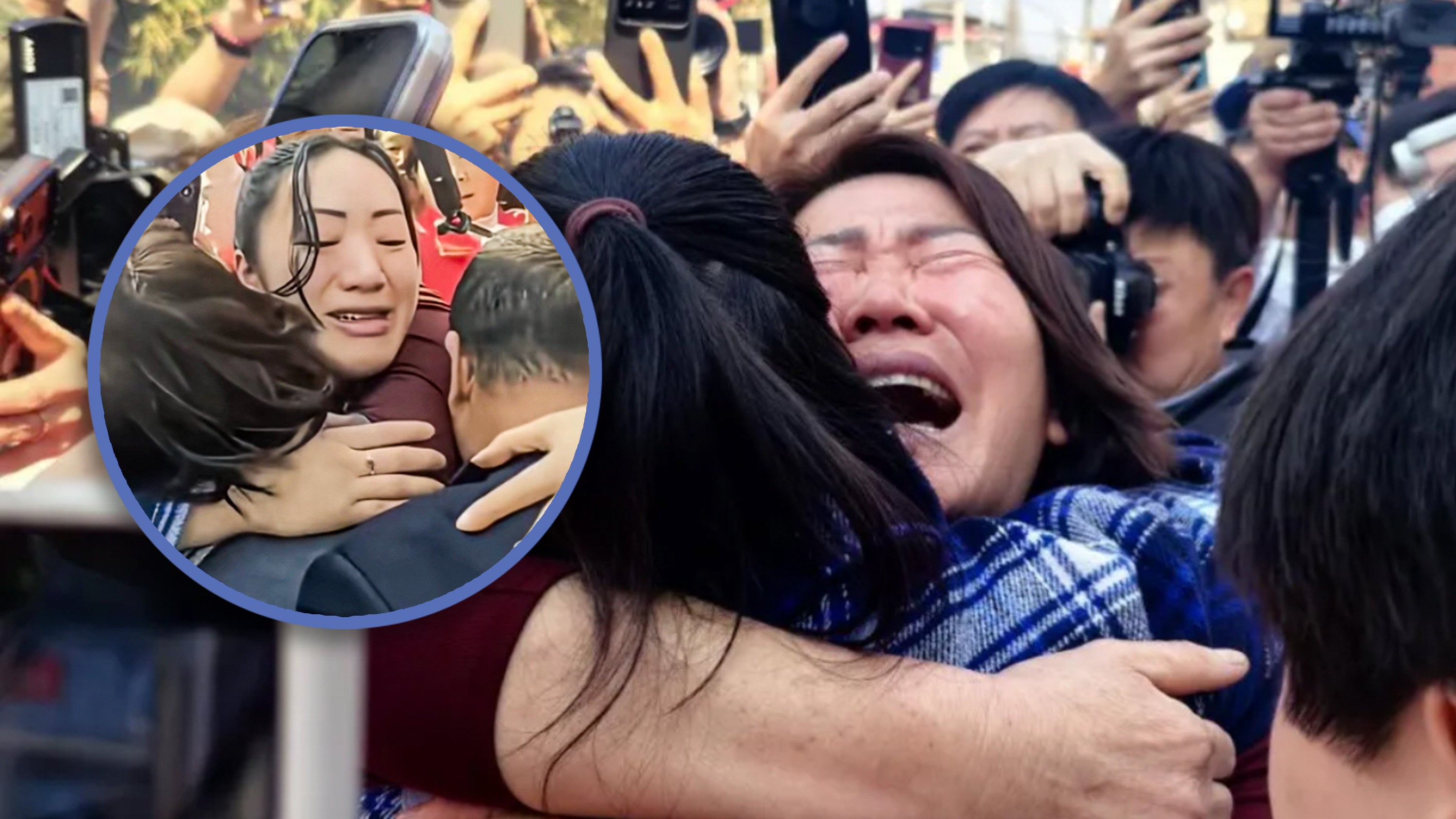 A Chinese woman who was abandoned in a toilet as a baby by her grandfather and then adopted by a Dutch couple has been reunited with her biological parents nearly three decades later. Photo: SCMP composite/Douyin
