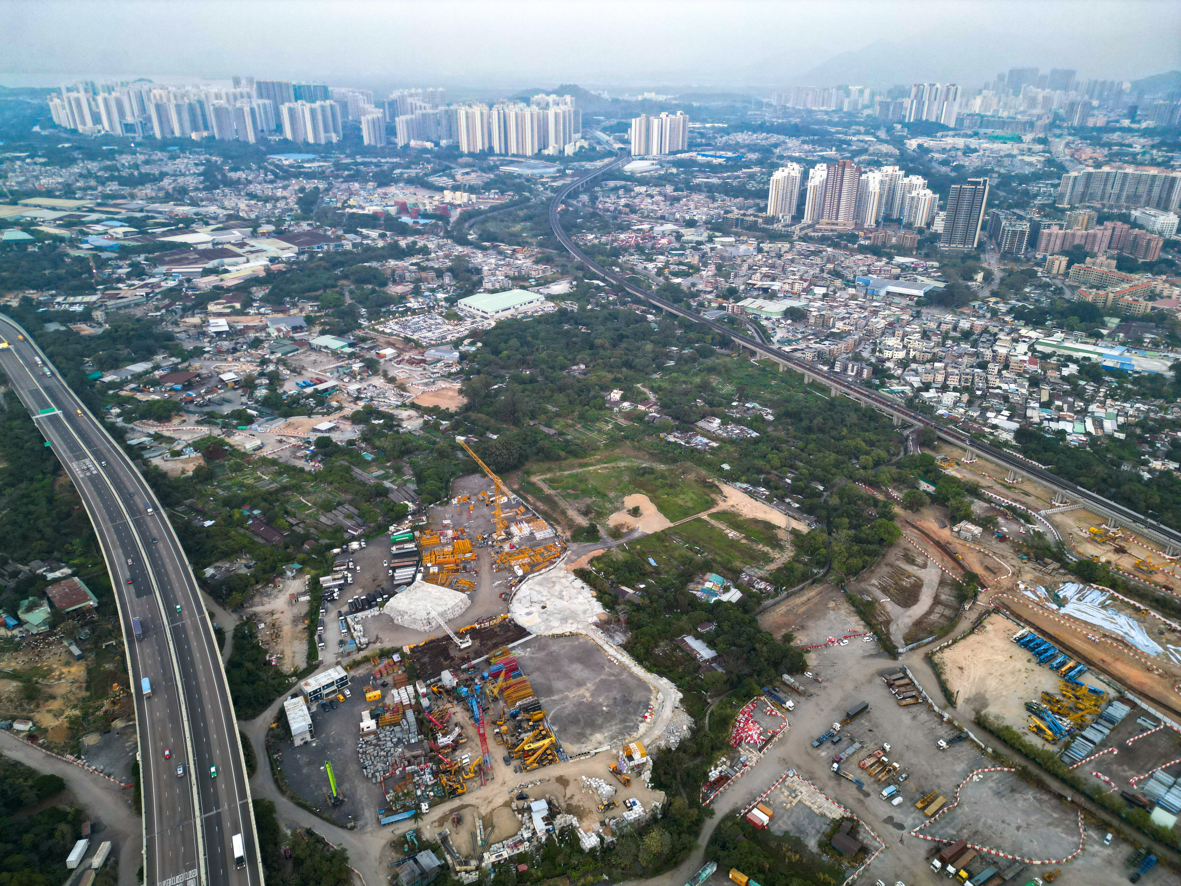 An aerial view of Hong Kong’s Northern Metropolis, near the border with mainland China. Photo: Eugene Lee