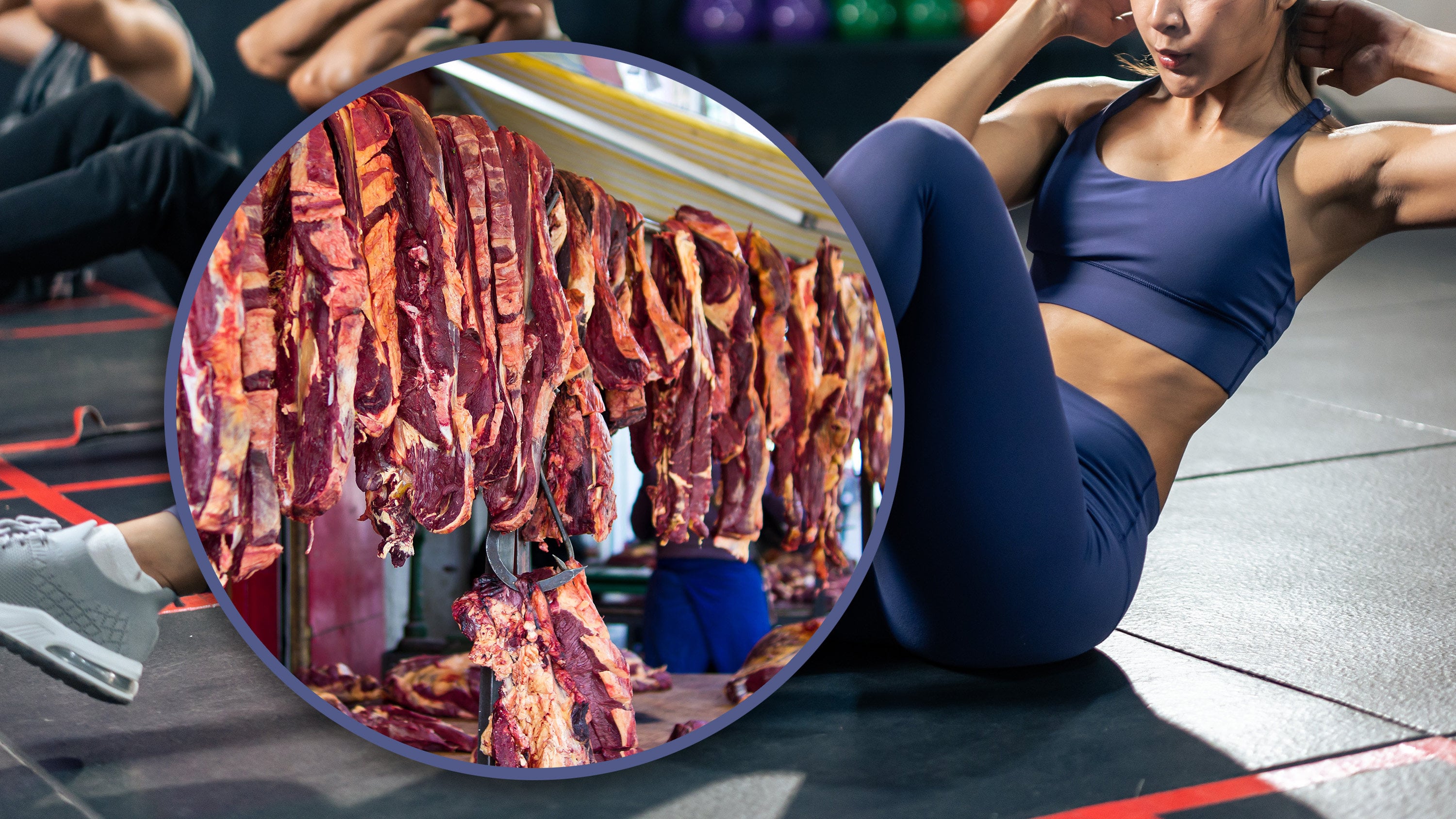 A community programme in China is rewarding residents with 0.5kg of beef for every 0.5kg of weight they lose. Photo: SCMP composite/Shutterstock