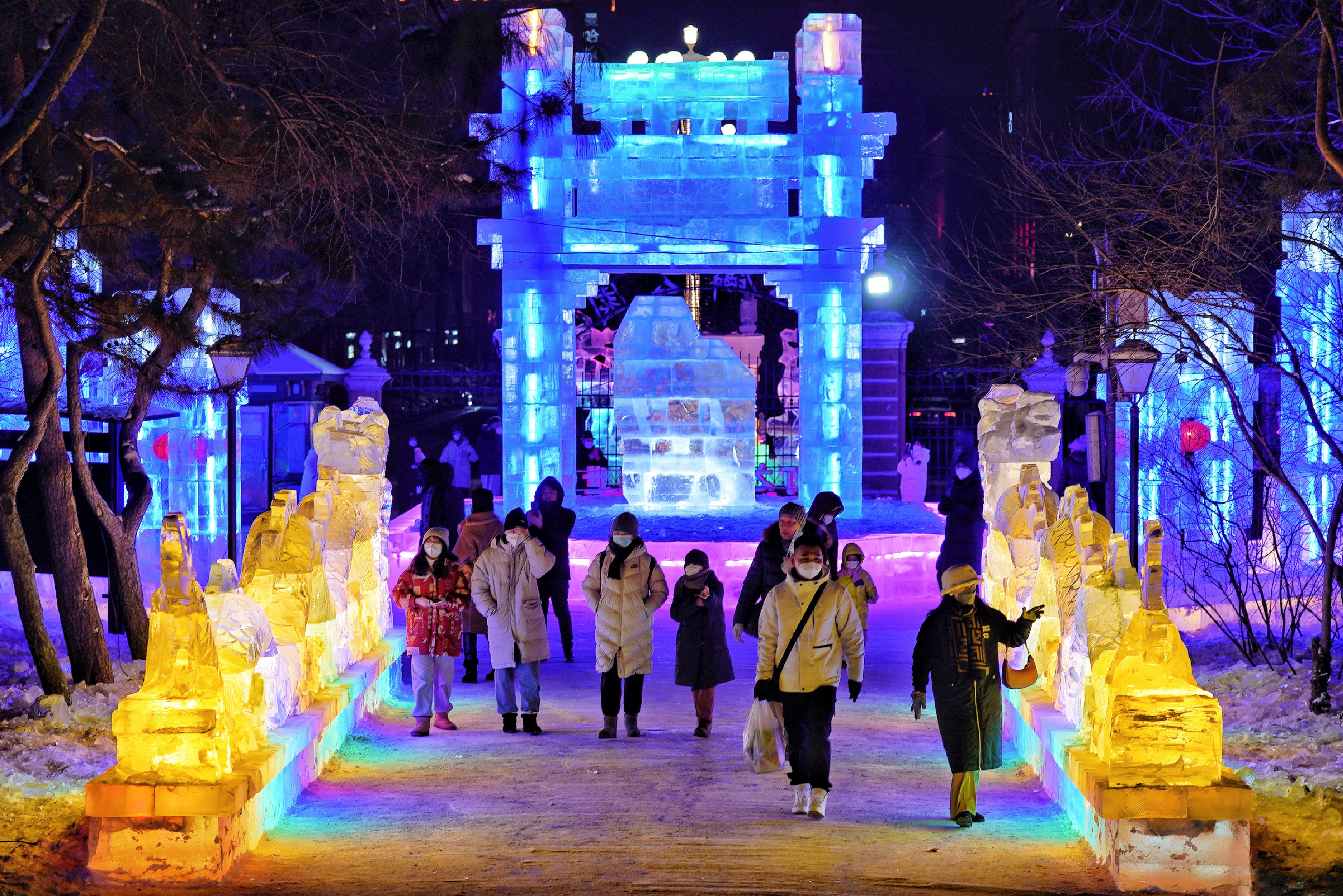 Tourists admire ice sculptures during the Harbin  International Ice and Snow Festival in 2023. As well as hosting the world’s largest ice festival, the capital of Heilongjiang province in northeastern China is home to delicious local delicacies and Russian influences, which make it great for a weekend getaway. Photo: China News Service/VCG via Getty Images