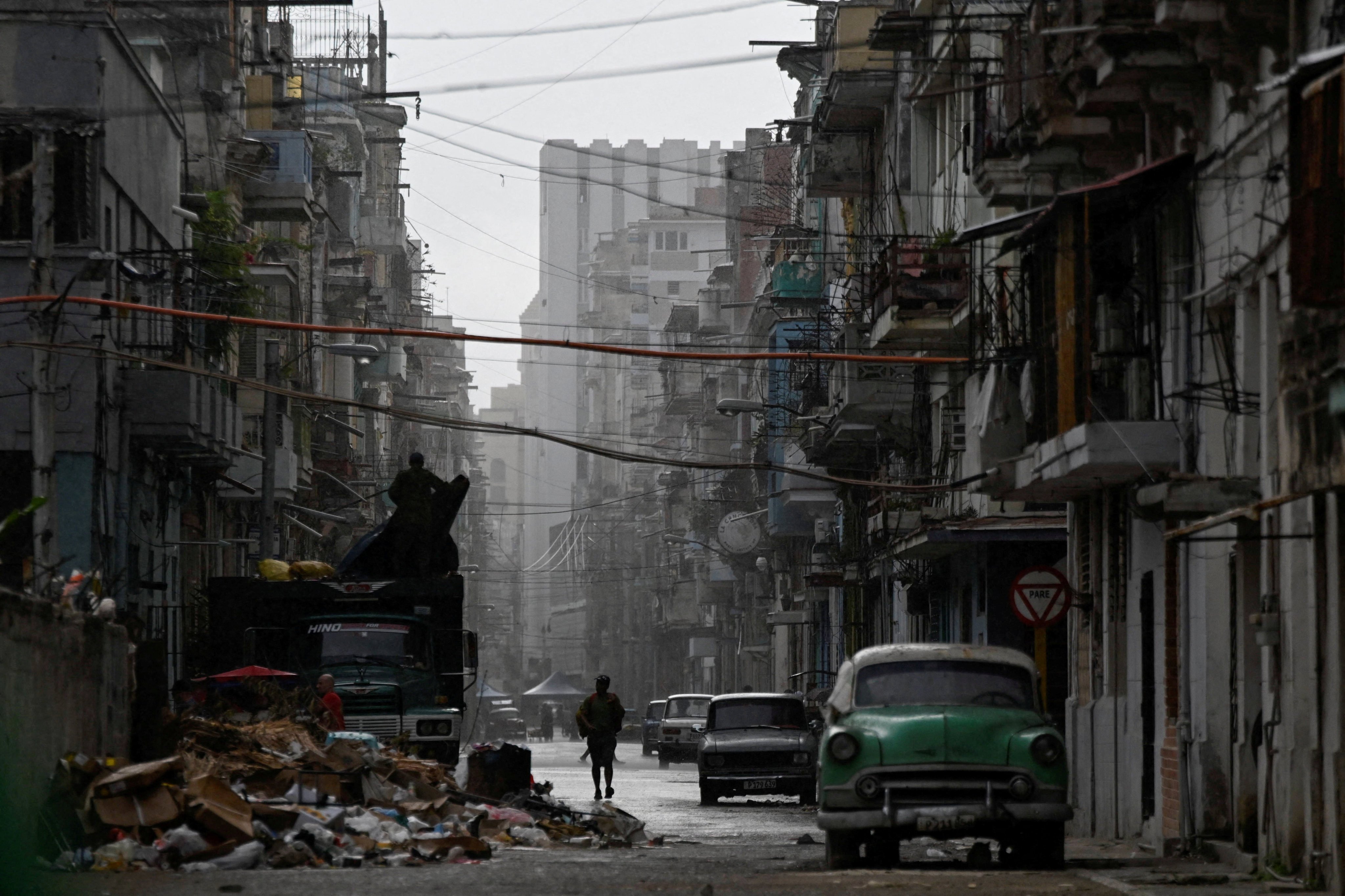 A street in Havana, as power was being restored on Tuesday. Photo: Reuters