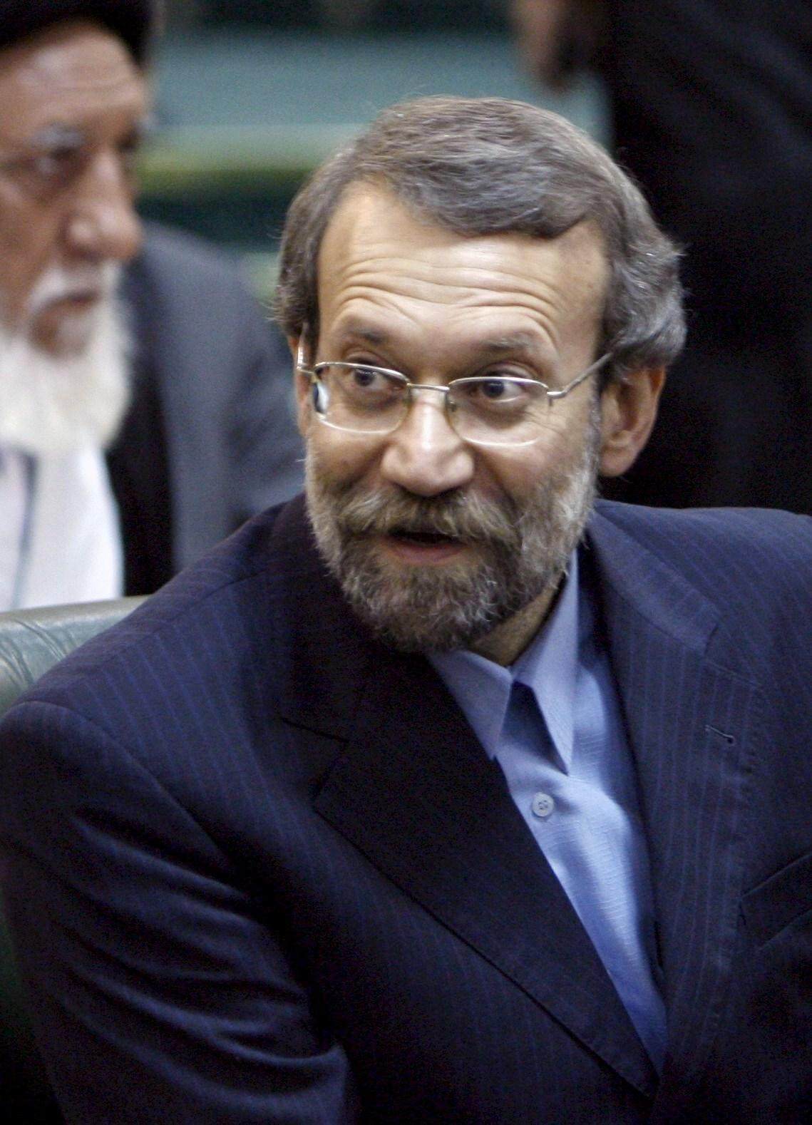 epa01285875 (FILE) A file picture dated 20 August 2007 of former Iranian chief nuclear negotiator, Ali Larijani. According to media reports on 15 March 2008, Larijani political opponent of President Mahmoud Ahmadinejad, has achieved a landslide victory in Iran's parliamentary elections. Larijani ran as a candidate in the religious city of Qom, 130 kilometres south of Tehran, and reportedly more than 75 per cent of the vote against candidates close to the president. He represents the so-called 'revisionists', a group that used to back the president but gradually grew apart from him and formed their own faction. Larijani resigned last October as chief nuclear negotiator after grave differences with Ahmadinejad over the country's nuclear policies and has since then been regarded as a critic of the president, especially regarding the president's economic policies which have caused high inflation.  EPA/ABEDIN TAHERKENAREH