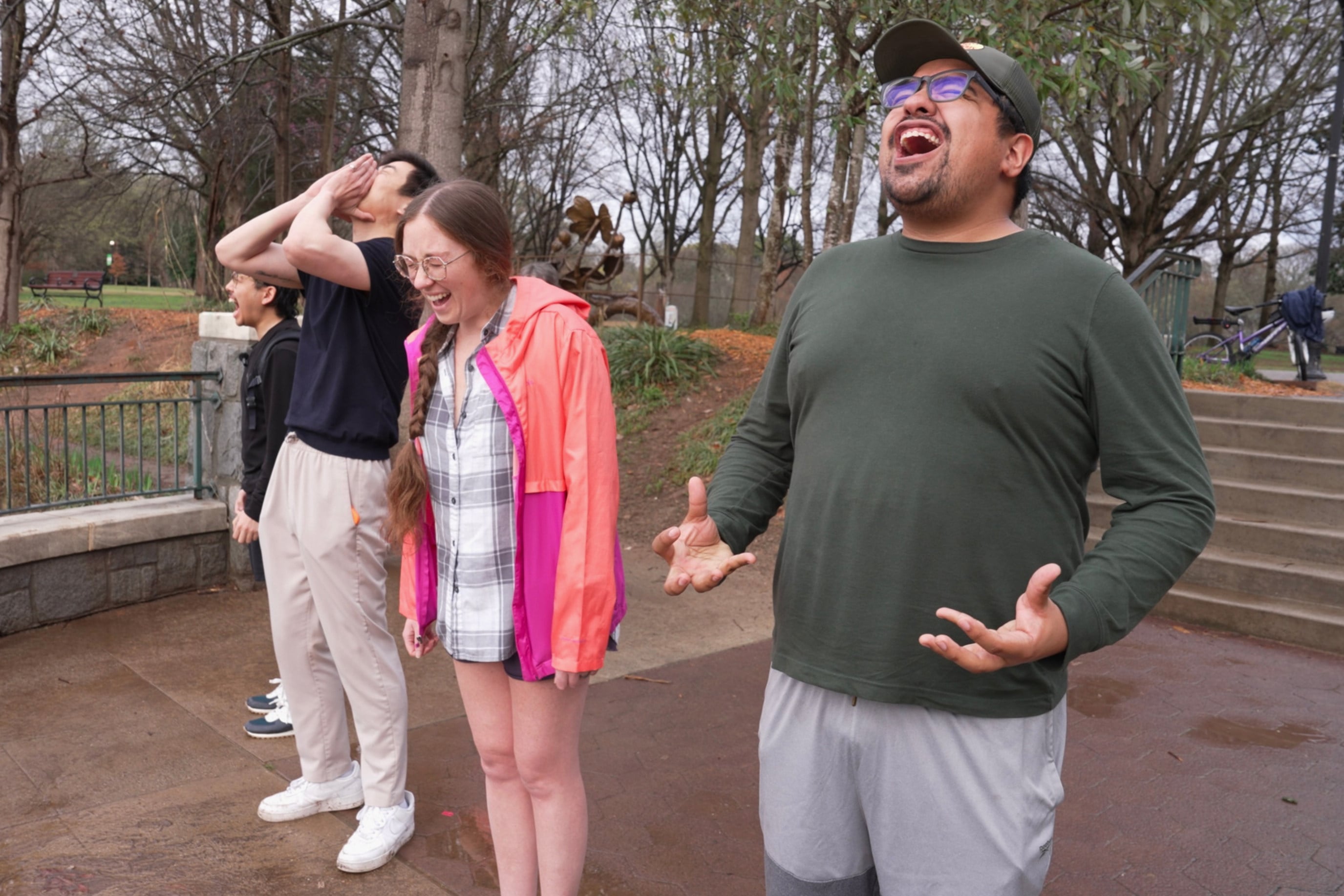 People take part in a Scream Club meeting in Atlanta, Georgia, in March 2026. Scream clubs are offering a unique outlet for catharsis. Photo: AP