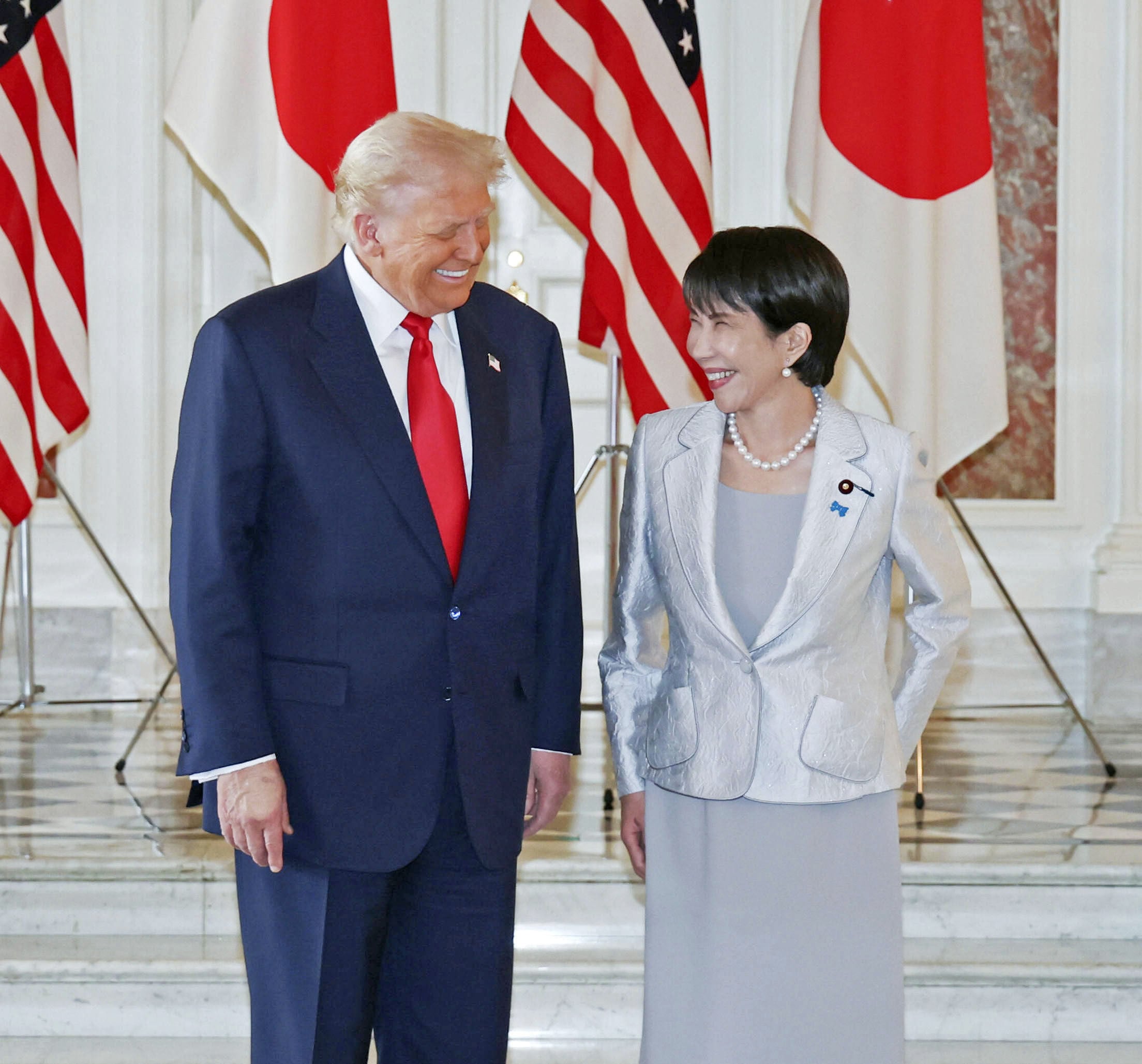 Can US President Donald Trump and Japanese Prime Minister Sanae Takaichi maintain the rapport of their meeting in Japan last October? Photo: Kyodo