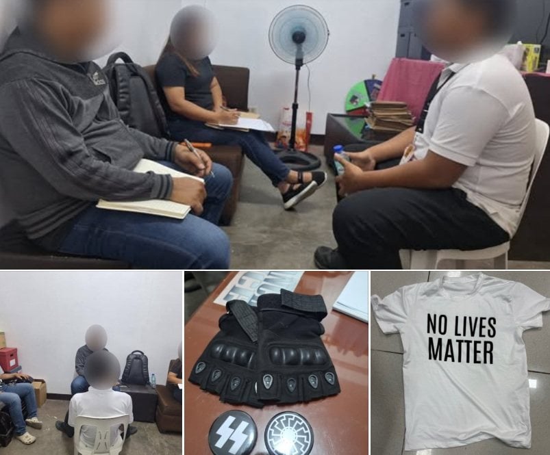 Philippine police thwarted a school shooting plot by radicalised teens and seized offensive materials from the suspects. Photo: Handout