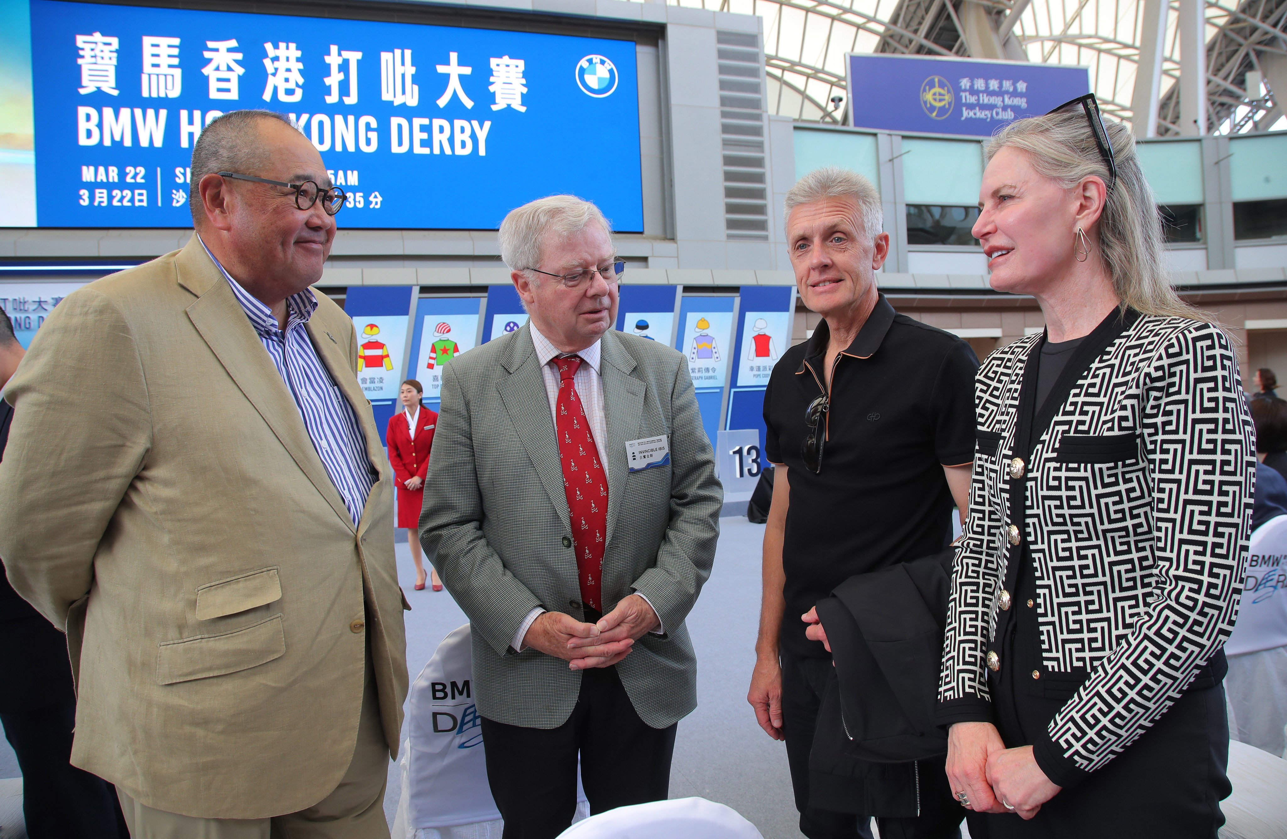 Nick Etches (second from left) at the Hong Kong Derby barrier draw. Photos: Kenneth Chan