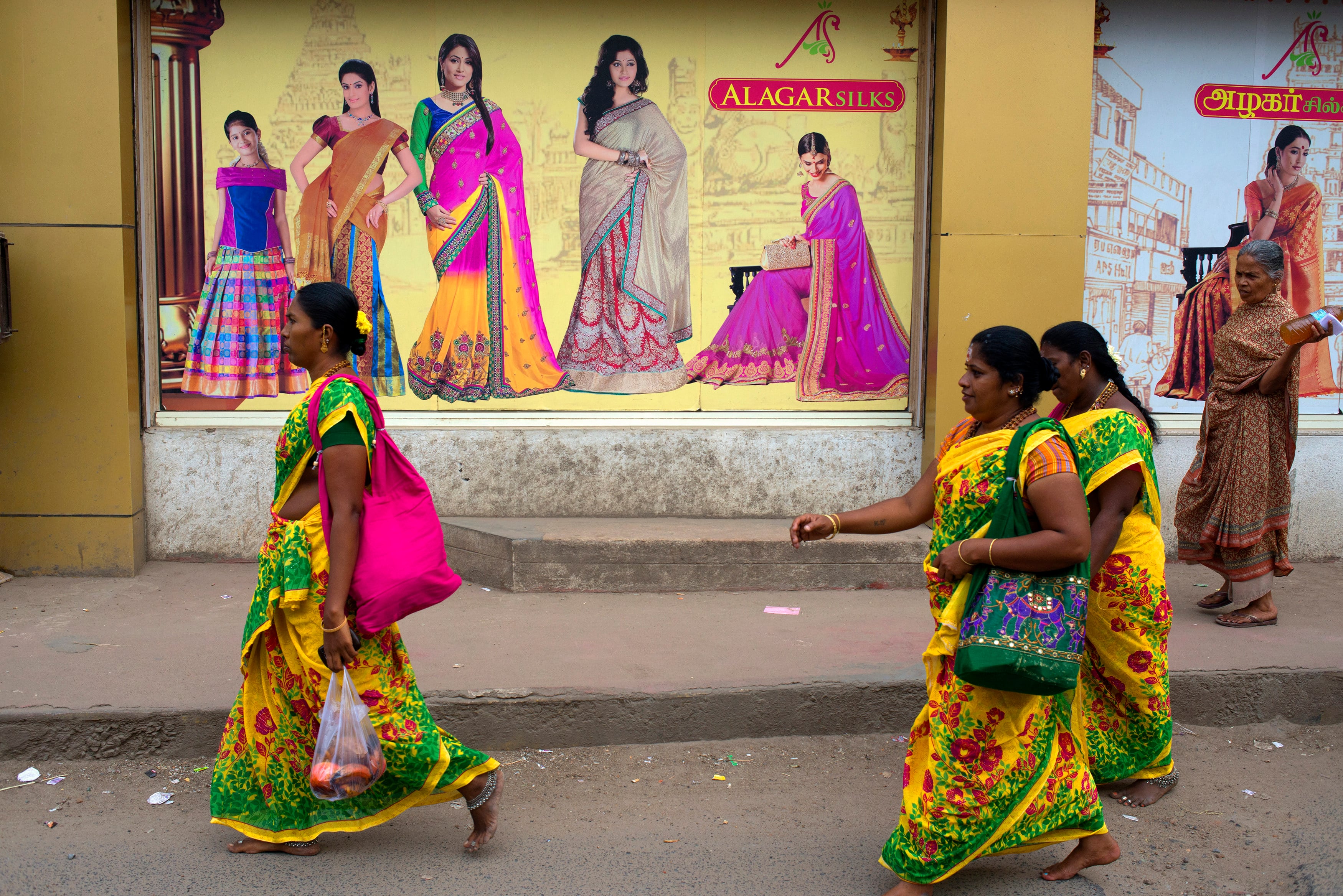 A group of women walk on a street in Madurai, Tamil Nadu. About a quarter of India’s adult population is either overweight or obese. Photo: LightRocket via Getty Images