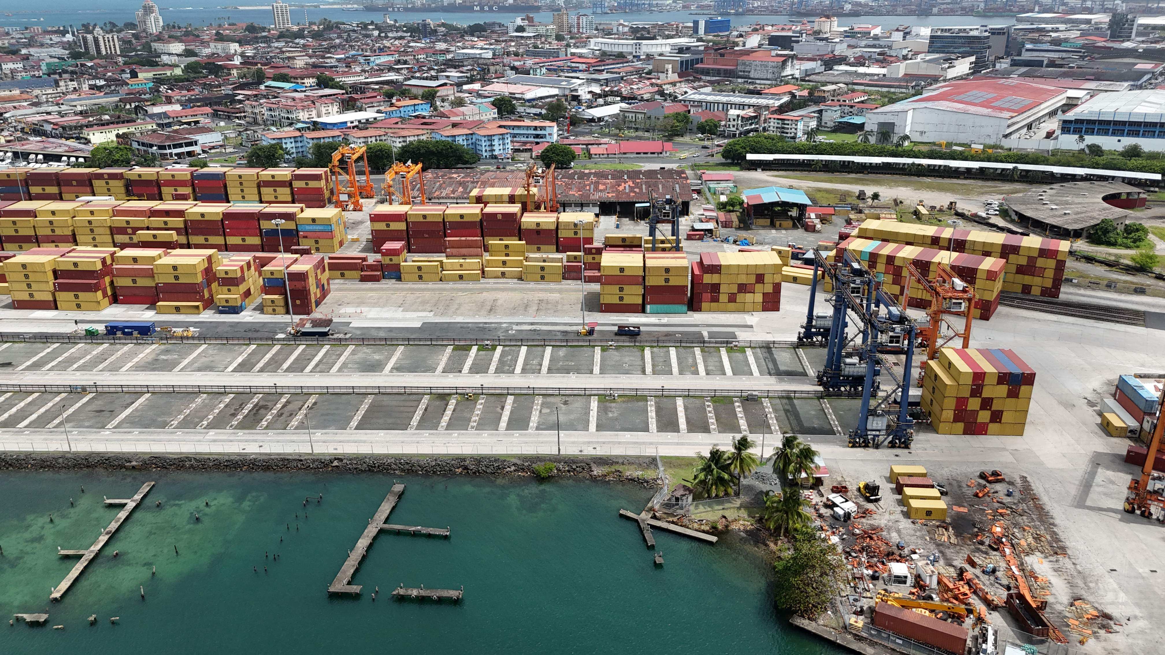 Cristobal port was seized by Panamanian authorities in February. Photo: AFP