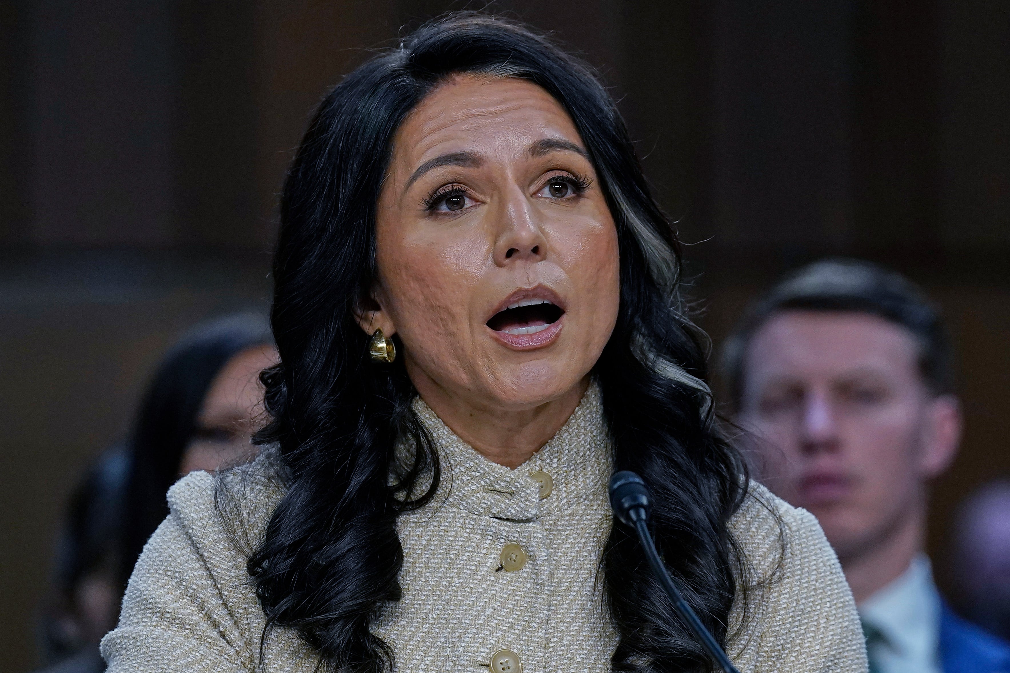 US Director of National Intelligence Tulsi Gabbard testifies in Washington on Wednesday. Photo: AP