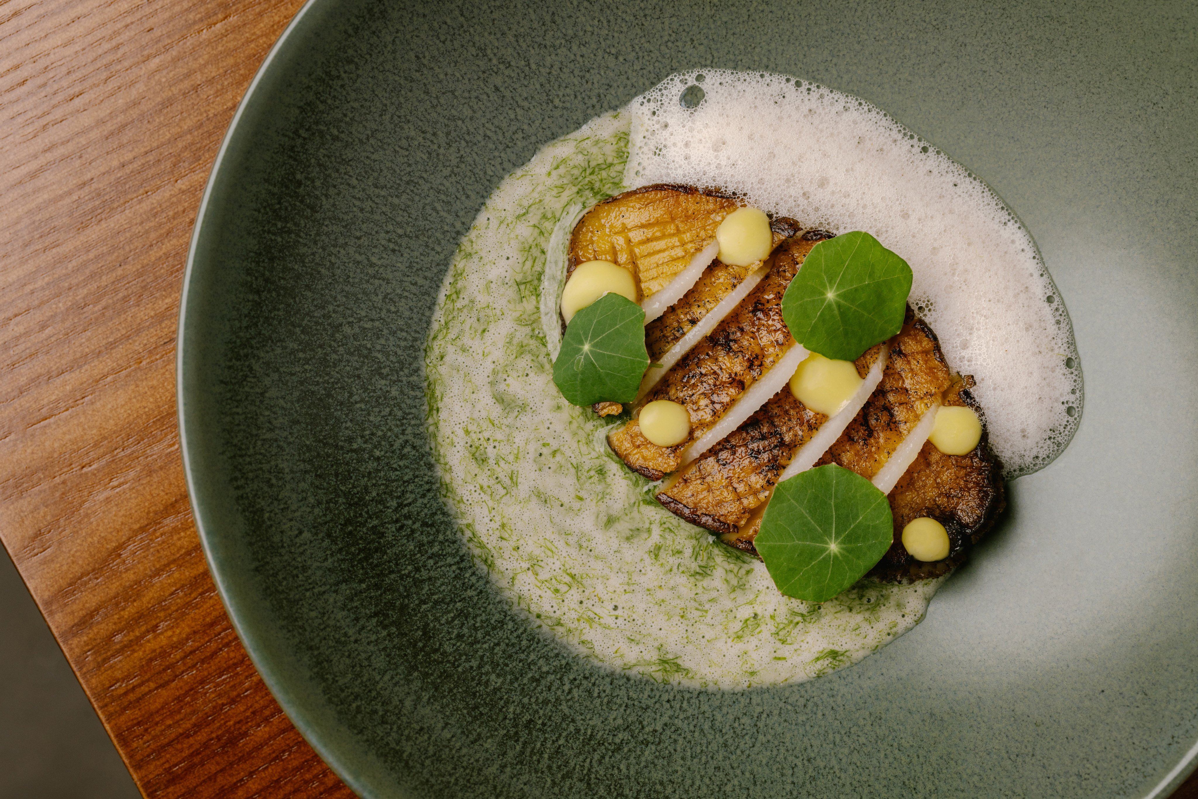 Sol Restaurant’s Jeonbok is built around abalone and seaweed. Photo: Nicholas Wong Sixteen Photography