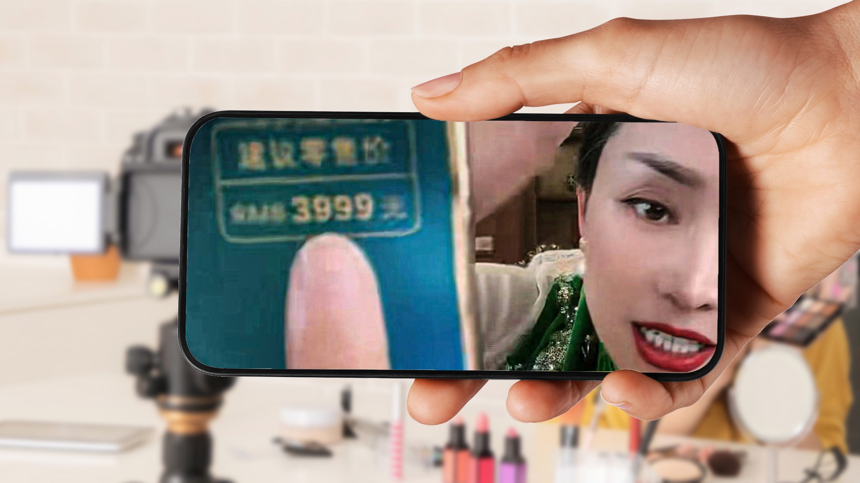 A online influencer in China has successfully marketed cheap beauty products for the elderly by tapping into the concept of filial piety. Photo: SCMP composite/Shutterstock/Douyin