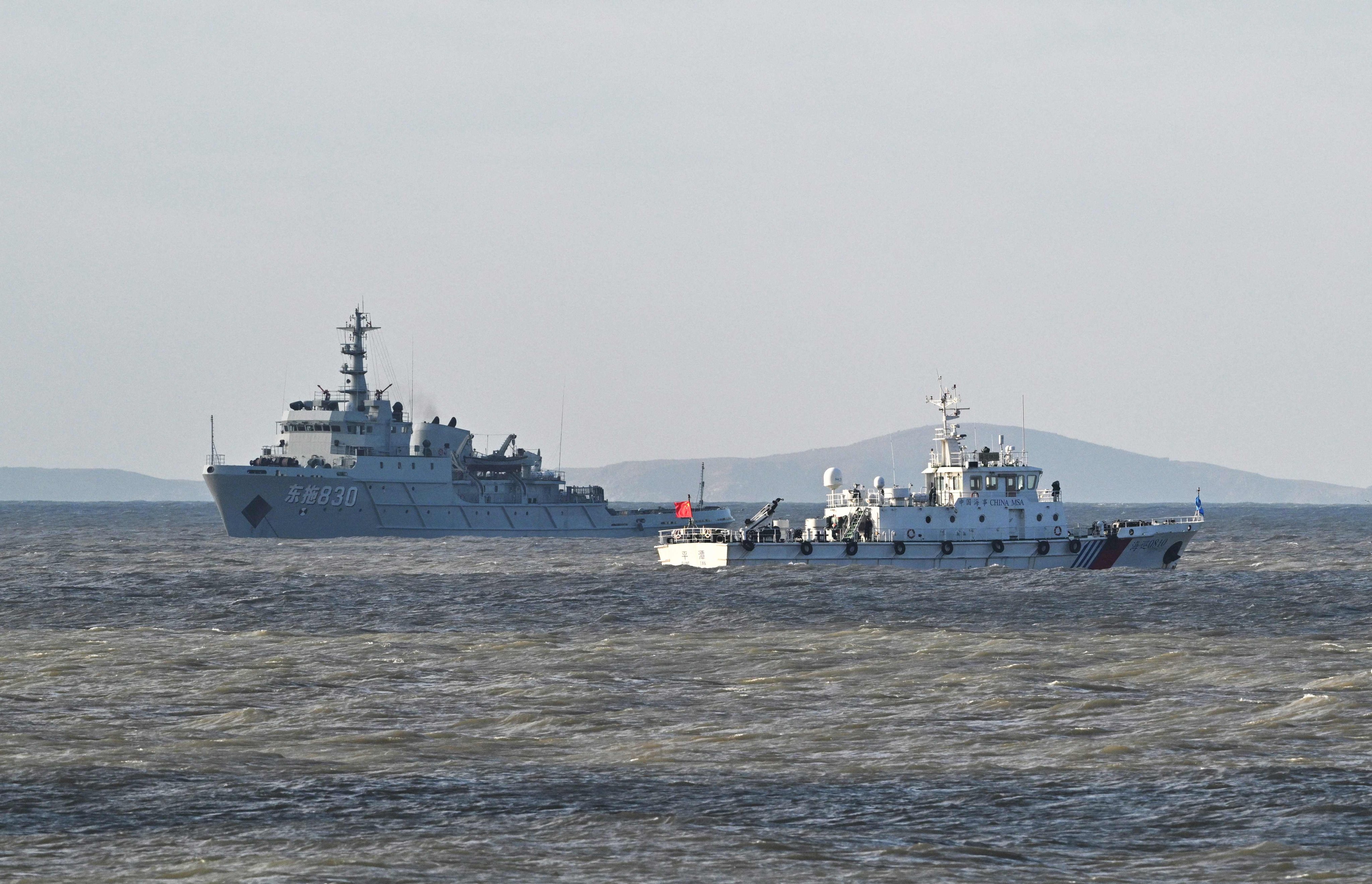 The People’s Liberation Army conducts military drills near Pingtan island, in eastern China’s Fujian province, the closest point to Taiwan, on December 30, 2025. Photo: AFP