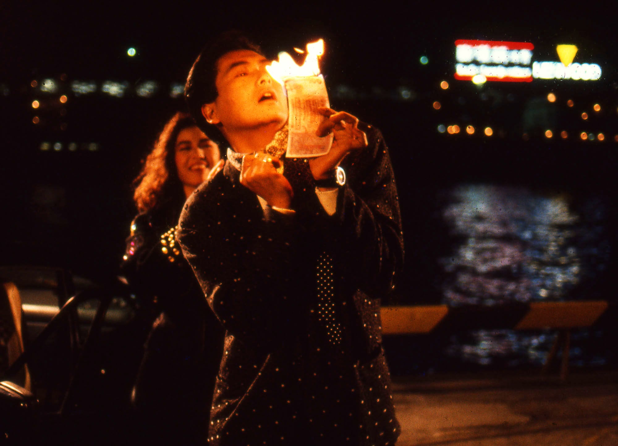 Chow Yun Fat and Cherie Chung, photographed in 1987 by Greg Girard. Photo: courtesy Greg Girard and WKM Gallery