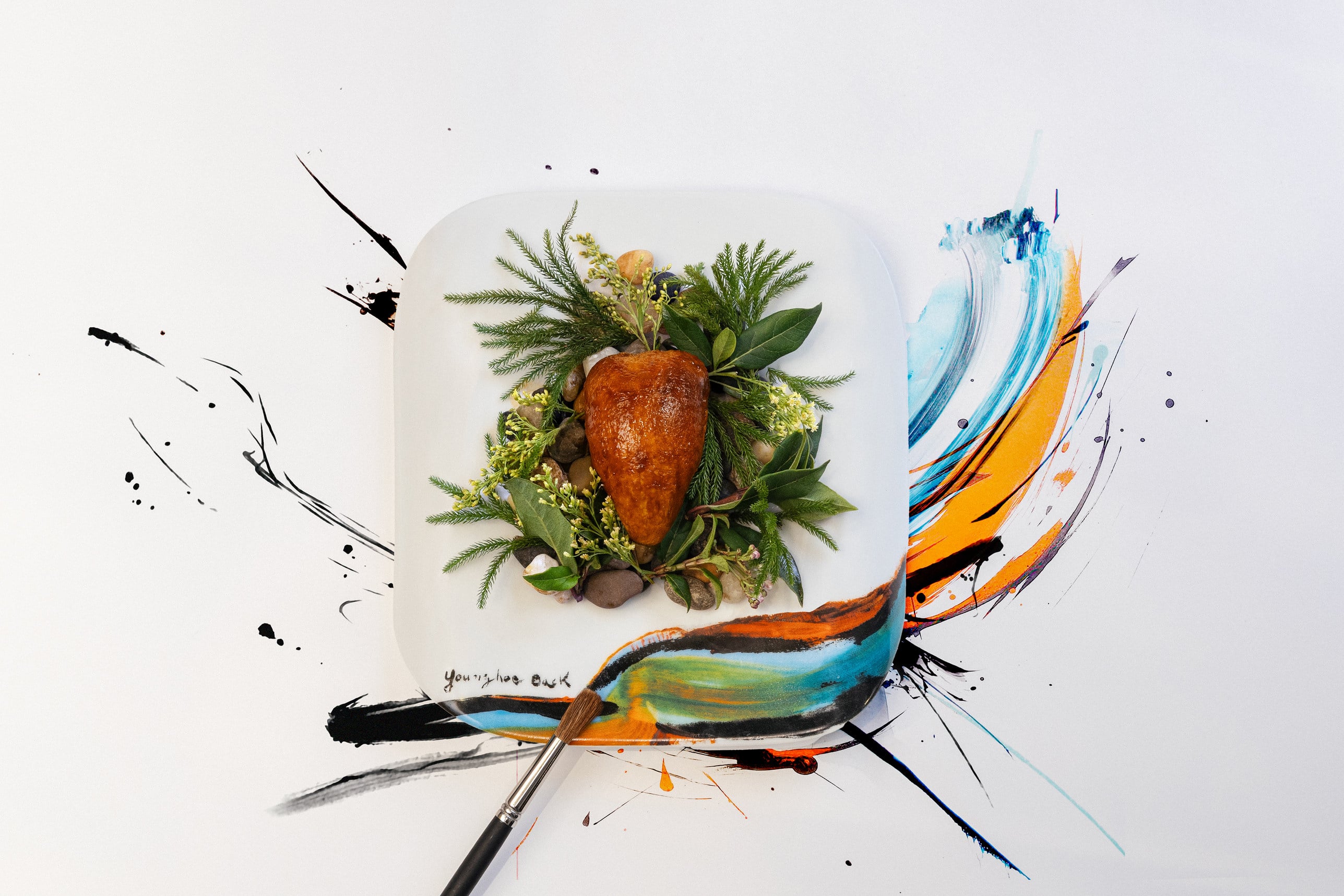 Six Hong Kong outlets are celebrating Art Month with special offerings, such as this roasted quail dish at Akira Back. Photo: Handout