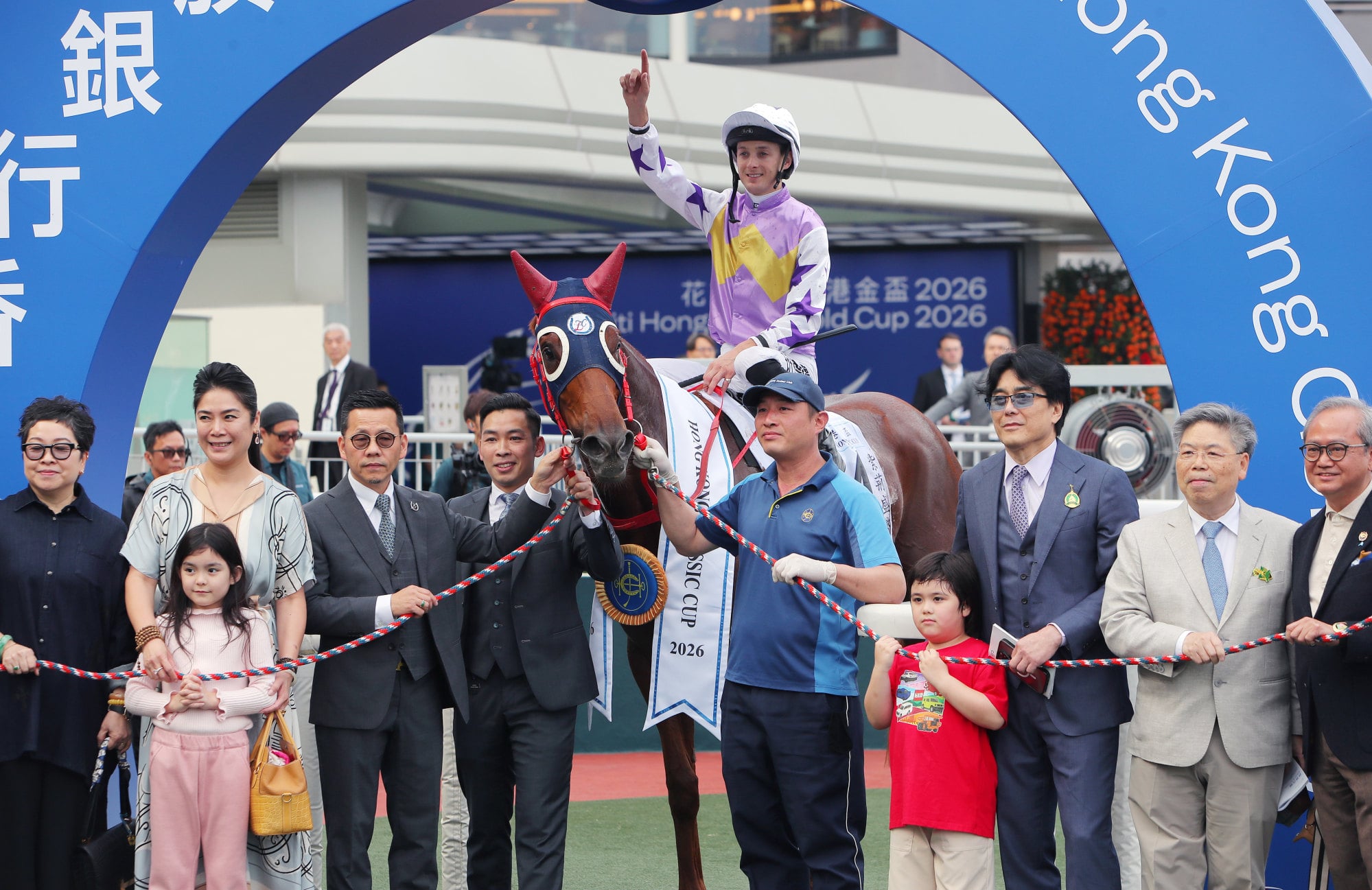 Stormy Grove and connections following the Hong Kong Classic Cup win. Stormy Grove and connections following the Hong Kong Classic Cup win.