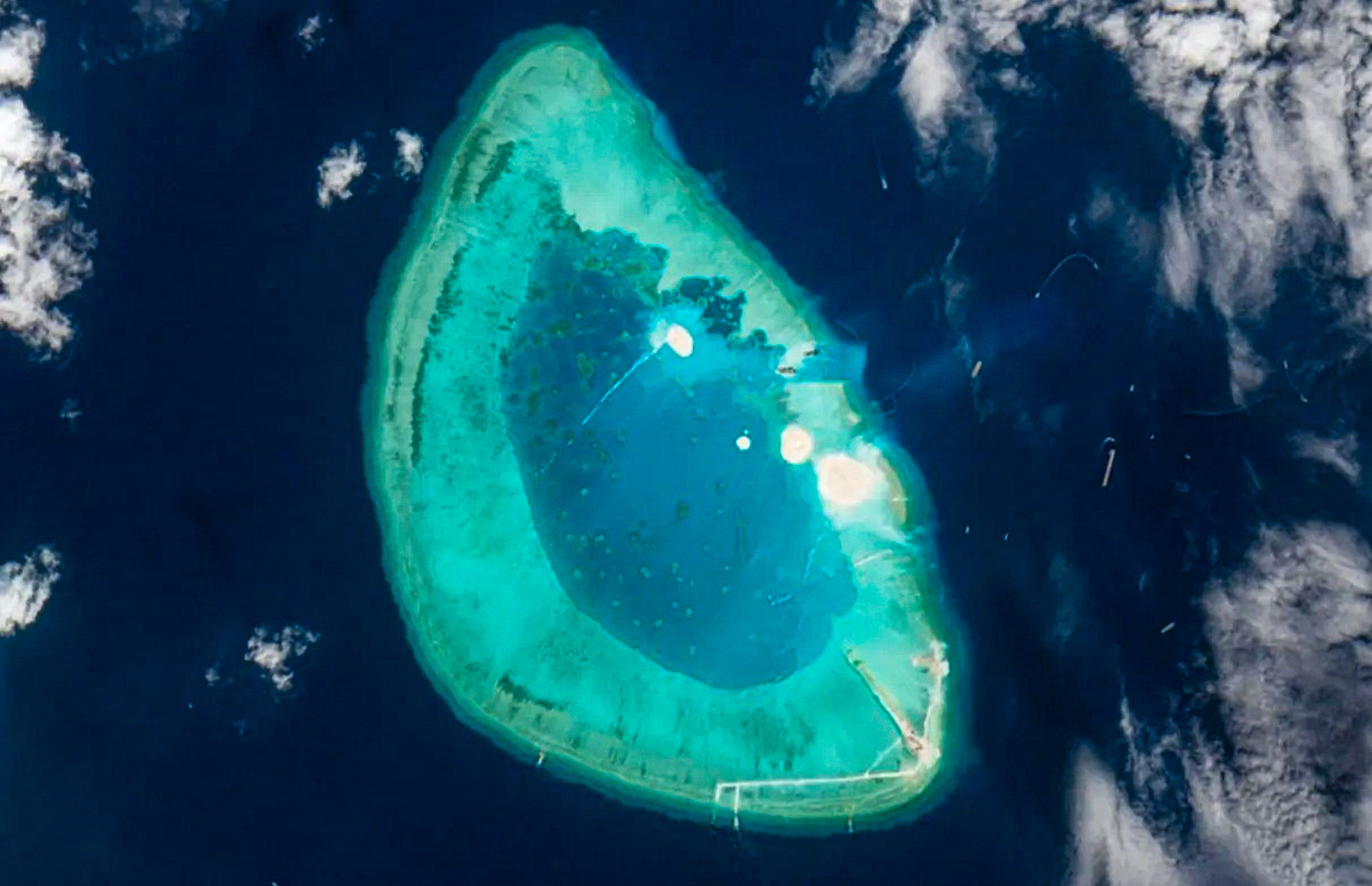 Antelope Reef is strategically located about 300km from Sanya, a major base for Chinese naval and air forces overseeing the South China Sea. Photo: European Union