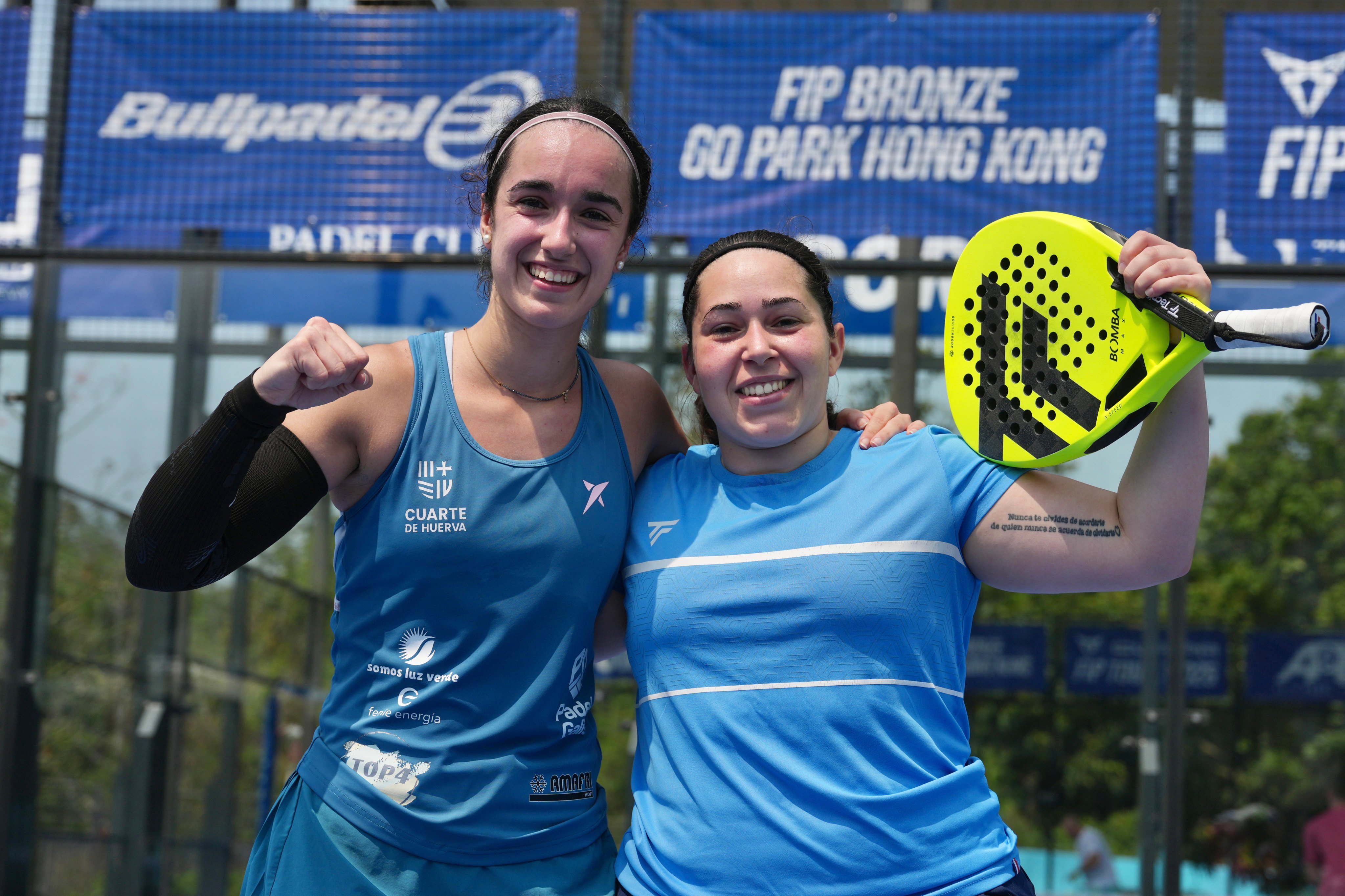 Patricia Araus Lopez (left) and Cristina Carrascosa Cazorla savour their FIP Bronze success at Go Park Sai Sha. Photo: Karma Lo