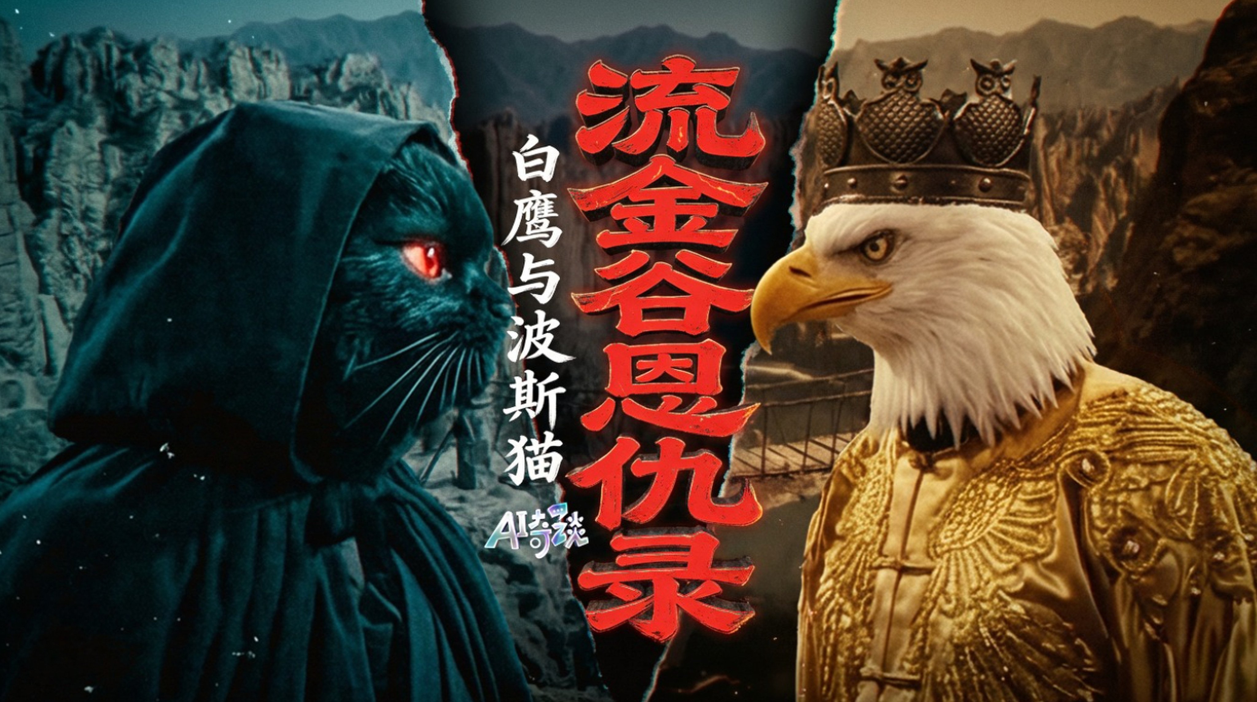 An animated short from CCTV depicts a conflict between the powerful White Eagle and the Persian Cat, meant to represent the US and Iran. Photo: CCTV
