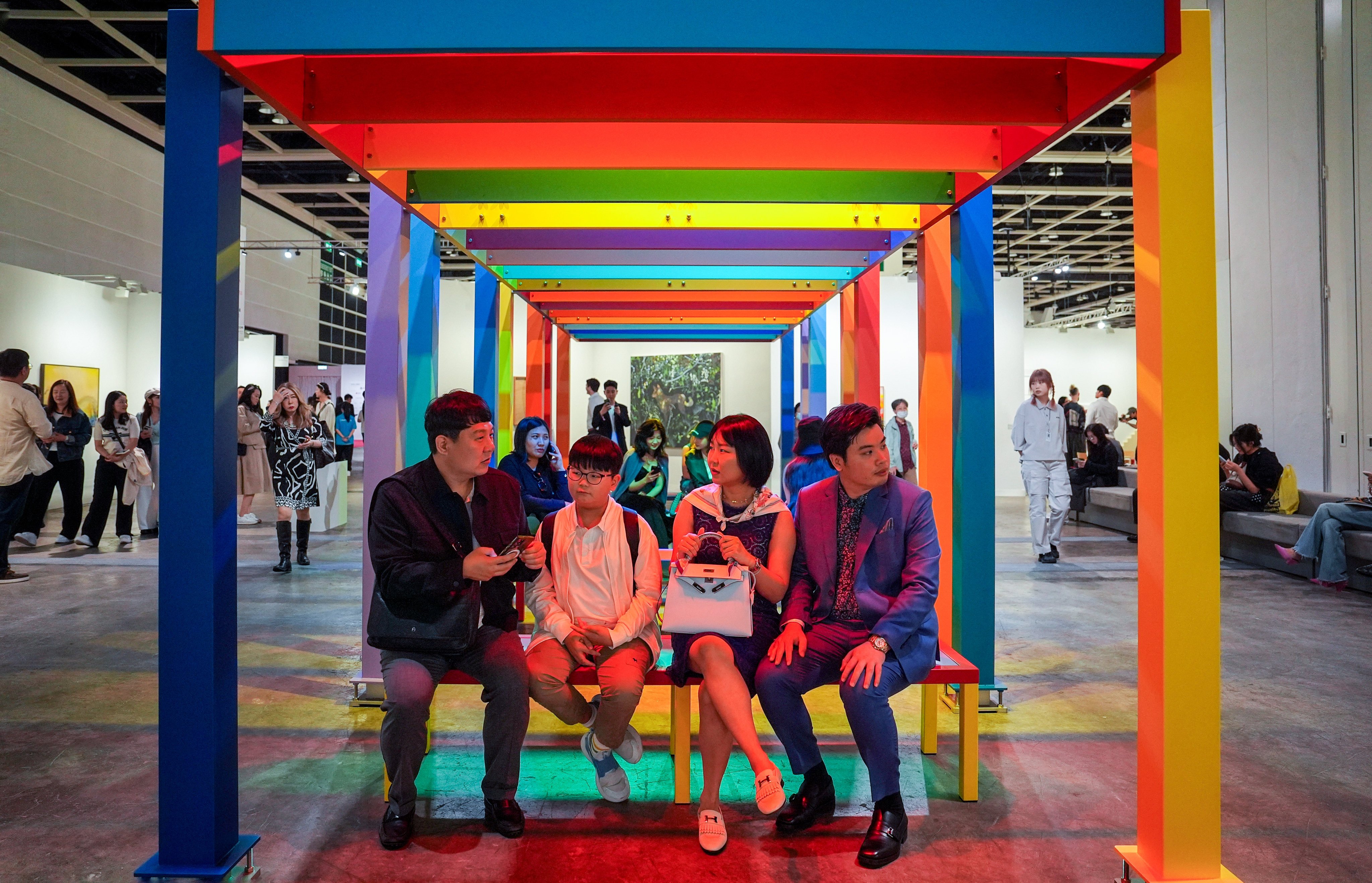 Visitors at last year’s edition of Art Basel Hong Kong. Photo: Elson Li