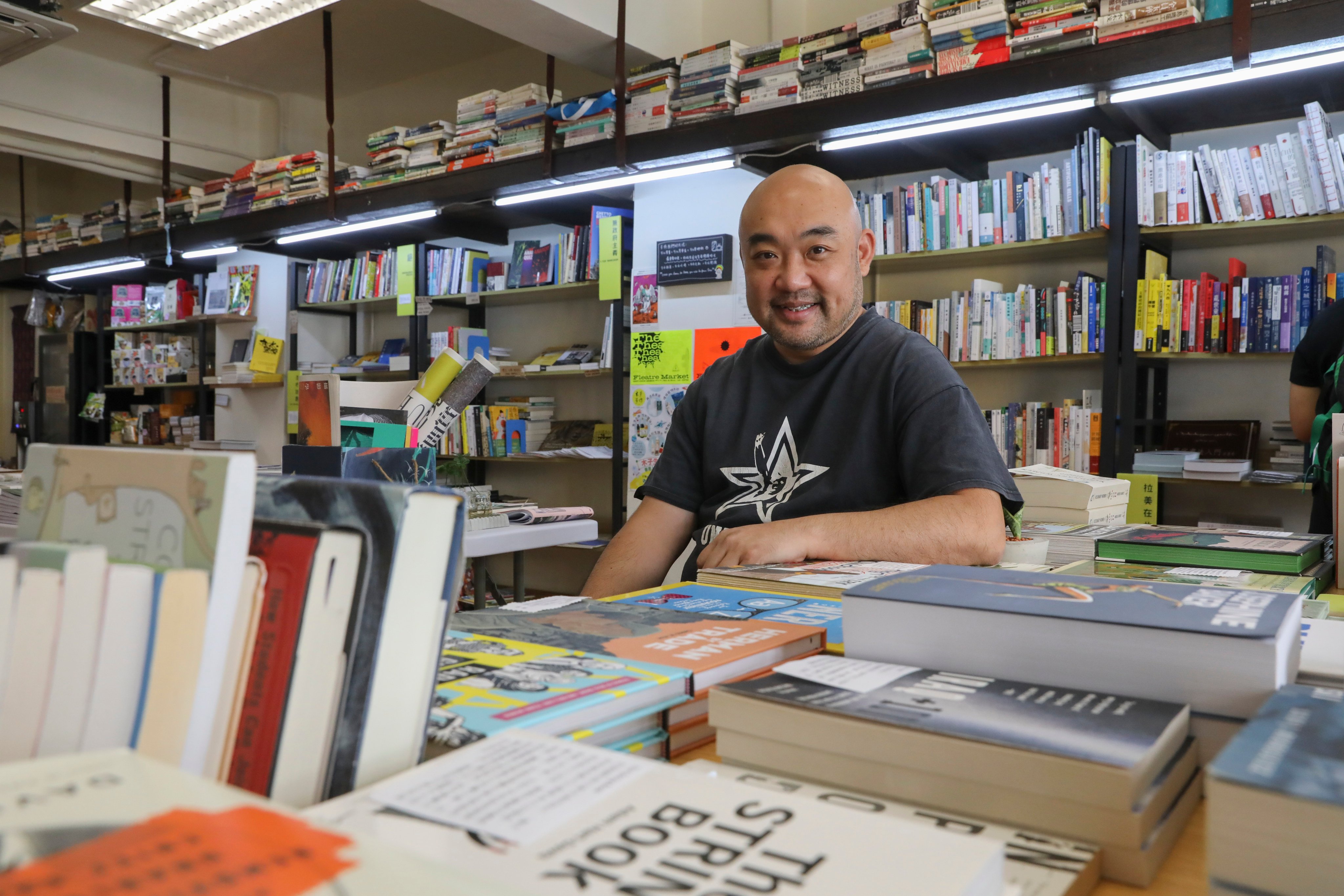 Pong Yat-ming poses for a photo at Book Punch in Sham Shui Po on October 19, 2020.  Photo: K. Y. Cheng