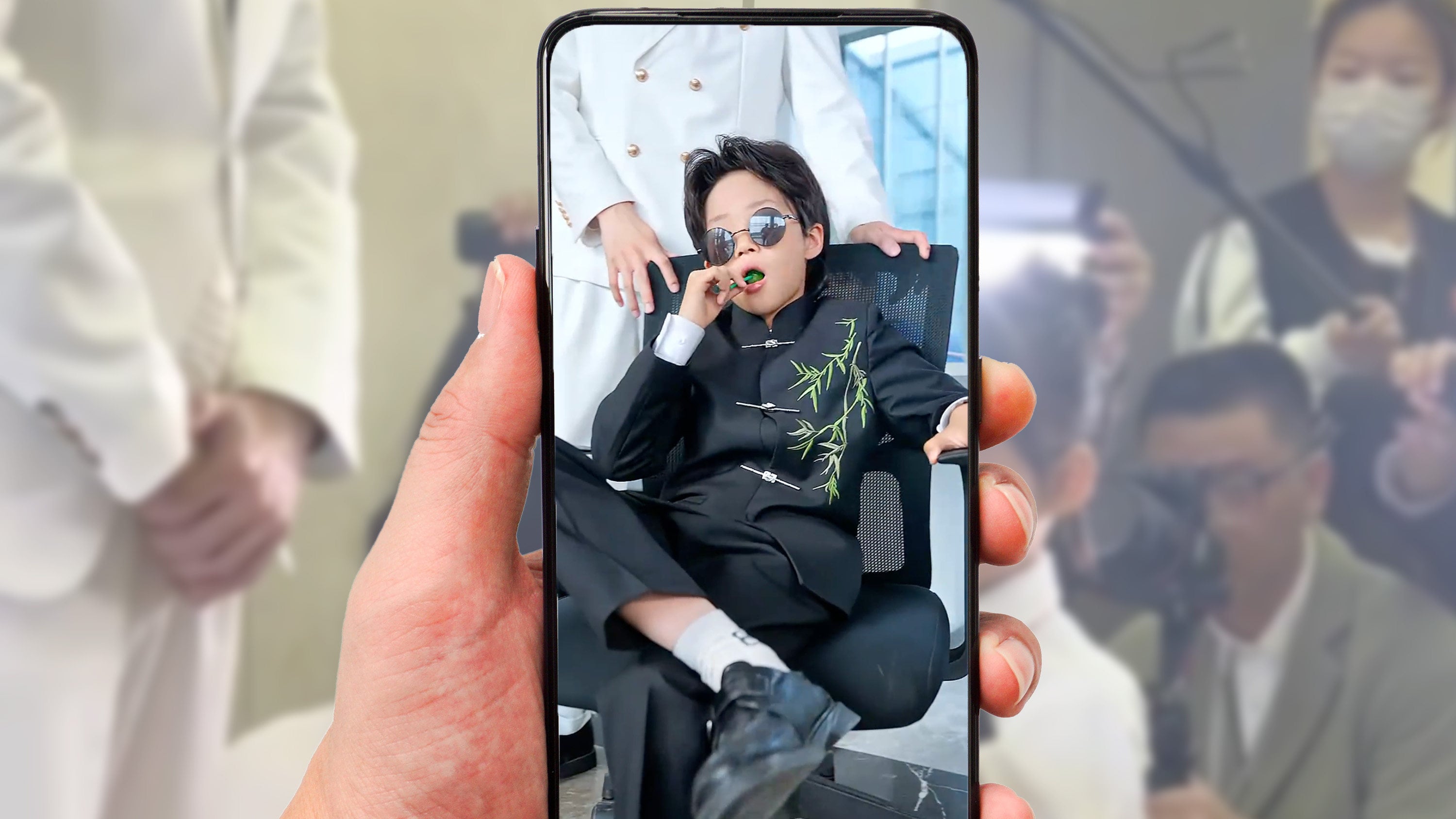 Chinese mini-dramas featuring children have caused concern due to their mature themes and content; one mother was alarmed by her son’s use of adult language after acting in such a show. Photo: SCMP composite/RedNote/iqiyi