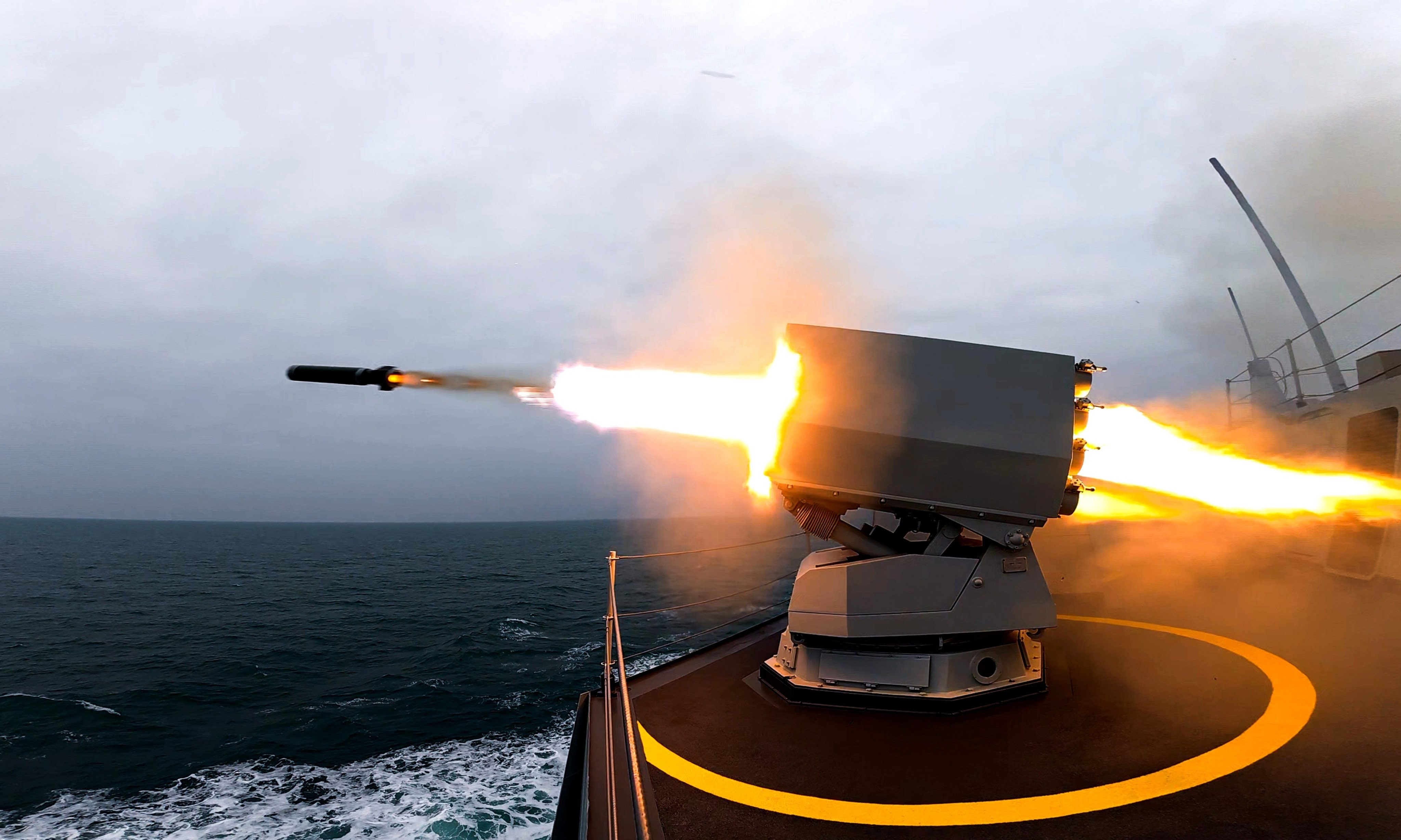 Intensive targeted live-fire exercises in mid-March for the Dongguan and Anqing Type 055 super destroyers simulated a range of combat operations, official media reported. Photo: Handout