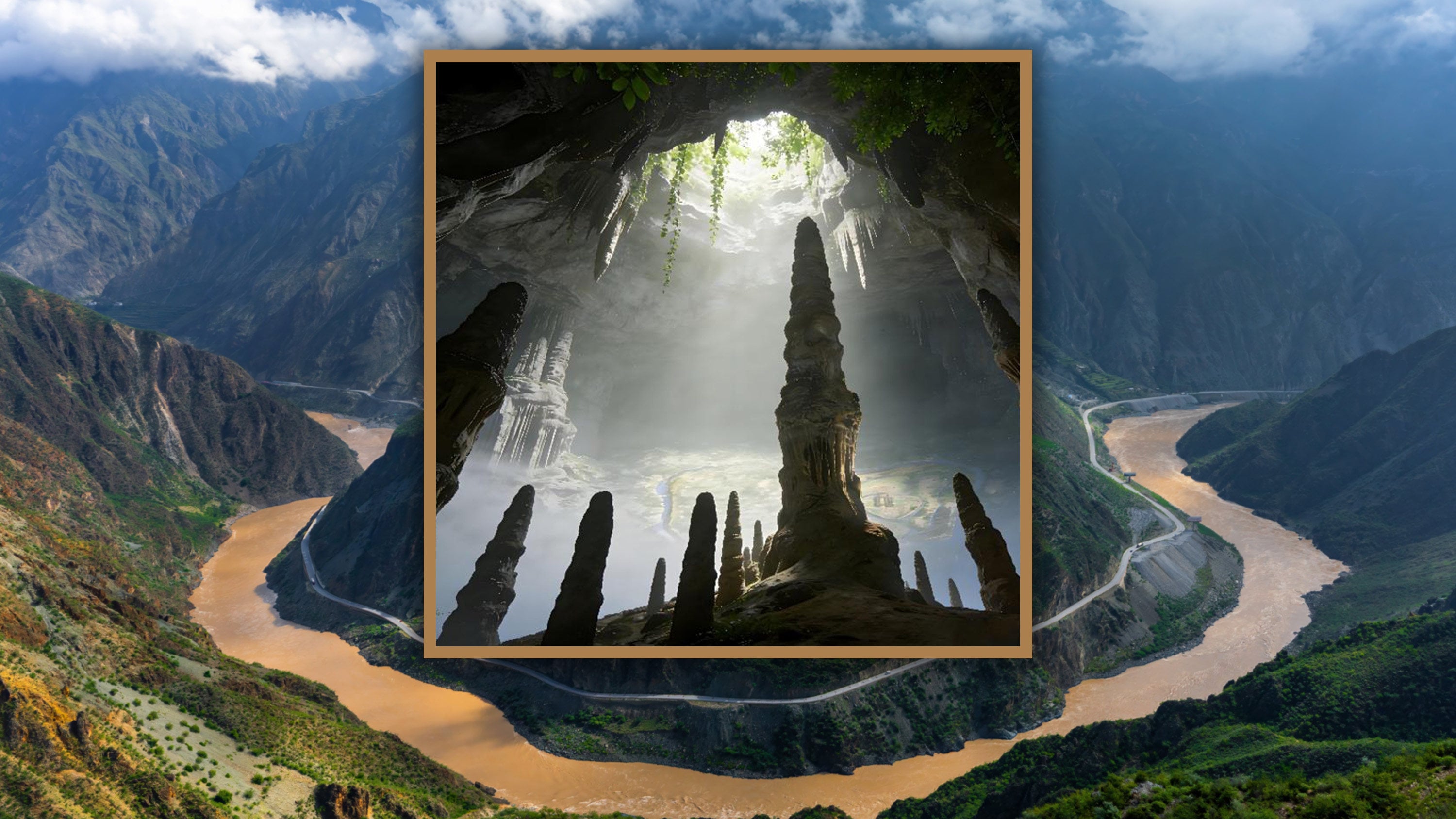 A team of scientists analysed data from a stalagmite in Heshang Cave, located in Hubei province, which, because of its low nutrient levels, has proven to be an invaluable resource for reconstructing ancient climate models. Photo: SCMP composite/Science China Press/Shutterstock