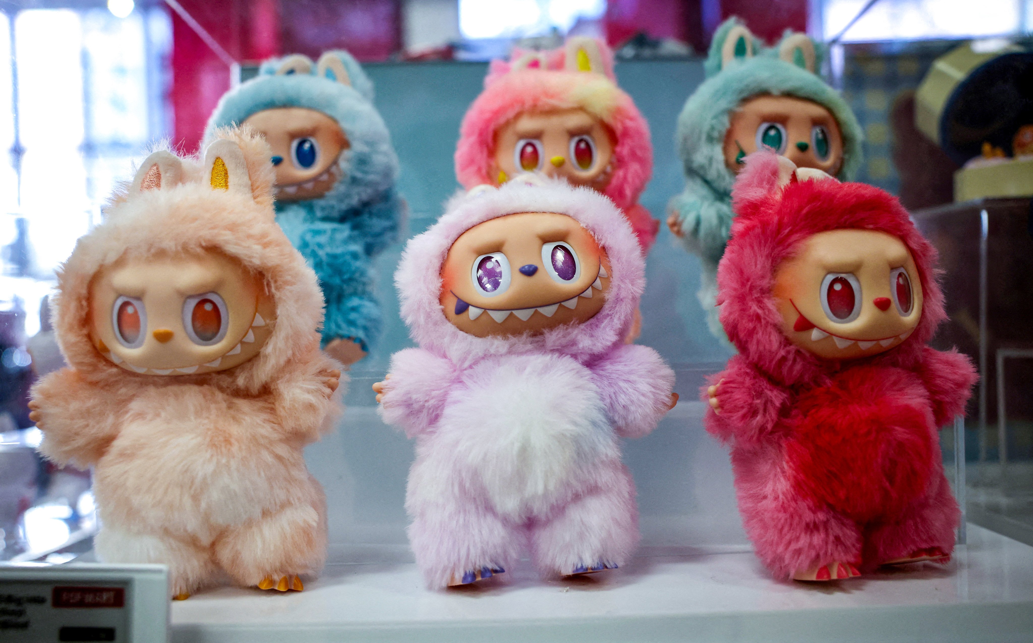 Labubu figures are displayed at Pop Mart’s Skullpanda pop-up shop in New York City on December 12, 2025. Photo: Reuters