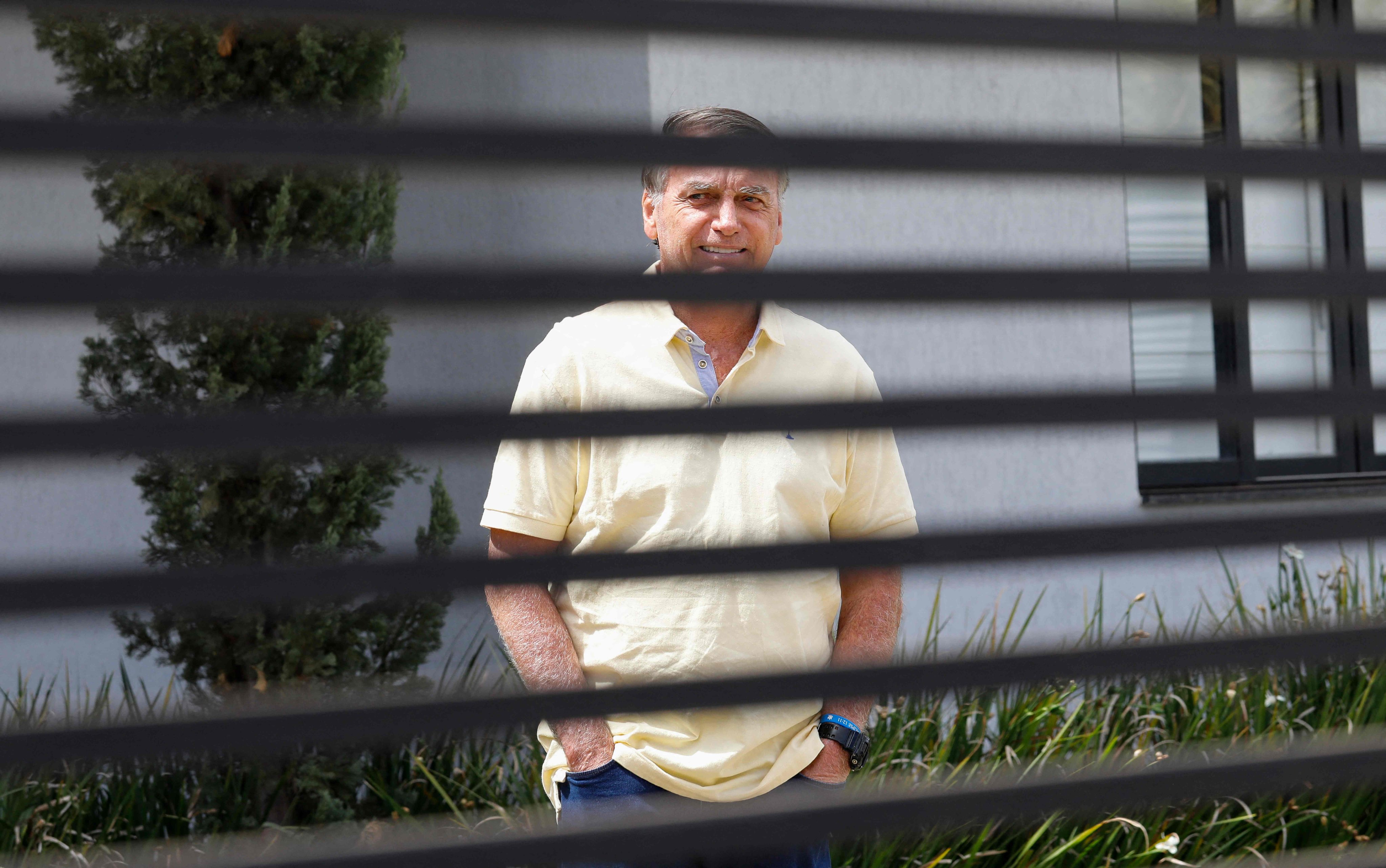 Brazil’s former president Jair Bolsonaro at his residence last year. Photo: AFP