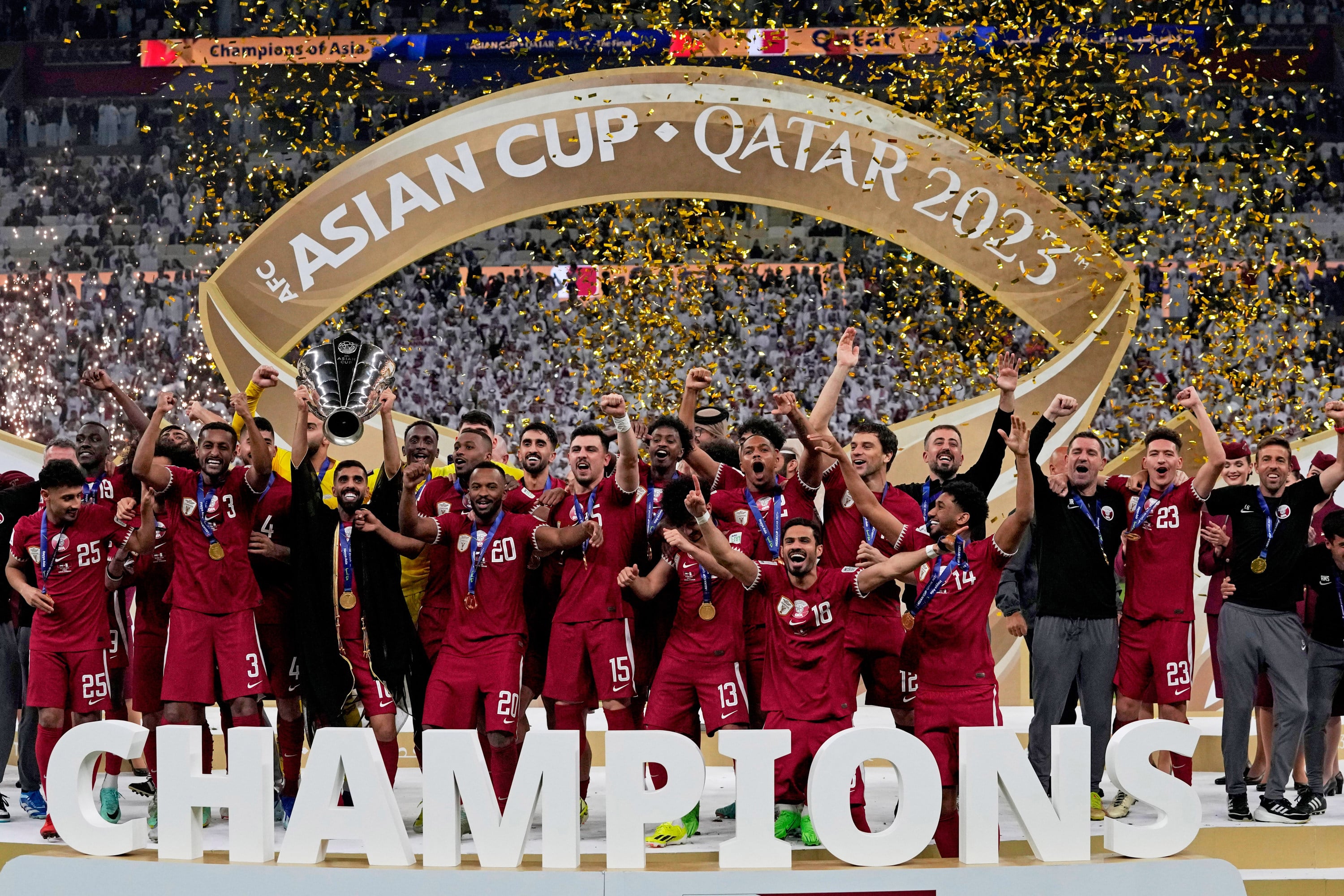 Qatar are the defending champions ‌and have already secured their berth at the ⁠finals. Photo: AP