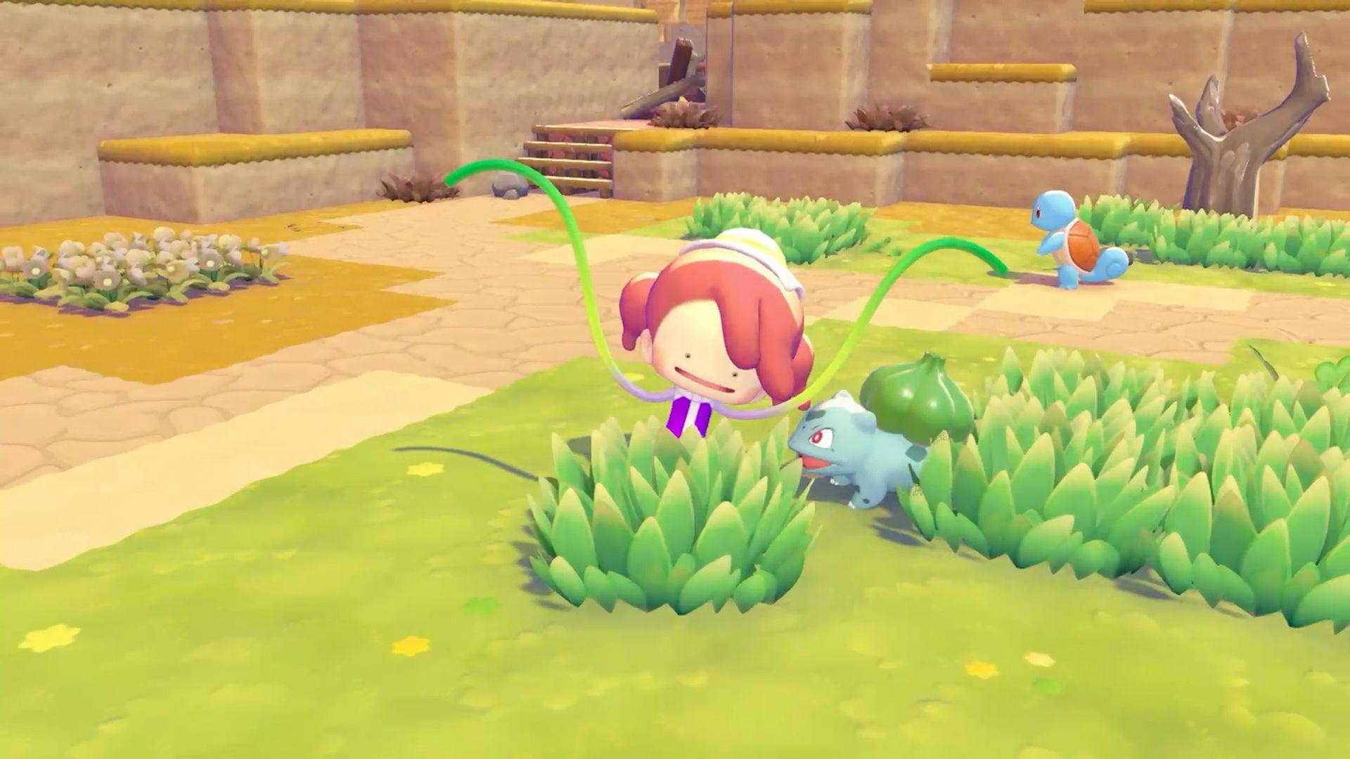Bulbasaur (centre) in a screen grab from Pokemon Pokopia on the Nintendo Switch 2. Photo: Pokemon/dpa