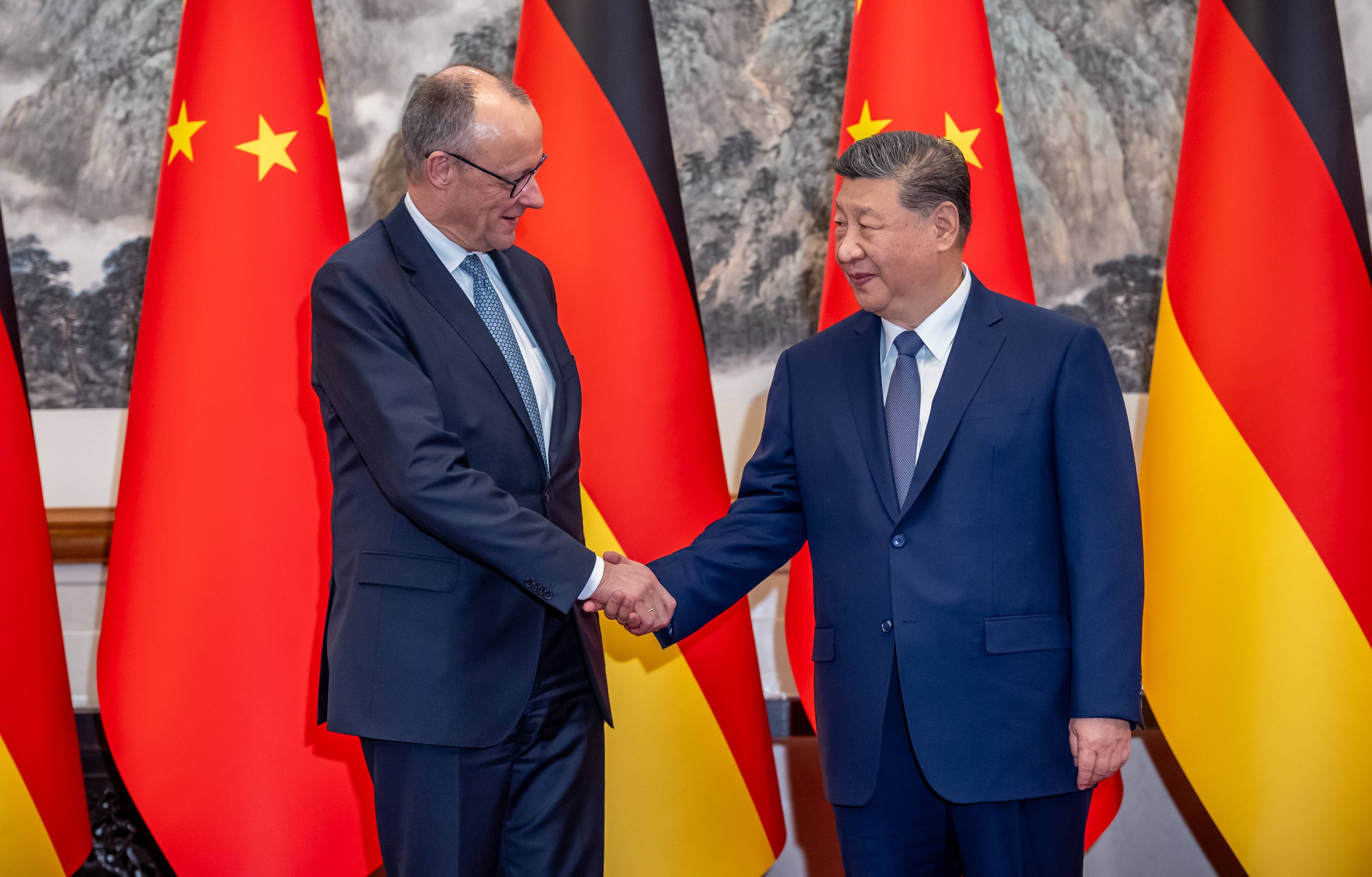German Chancellor Friedrich Merz and Chinese President Xi Jinping meet at the Diaoyutai State Guesthouse in Beijing on February 25. Photo: dpa