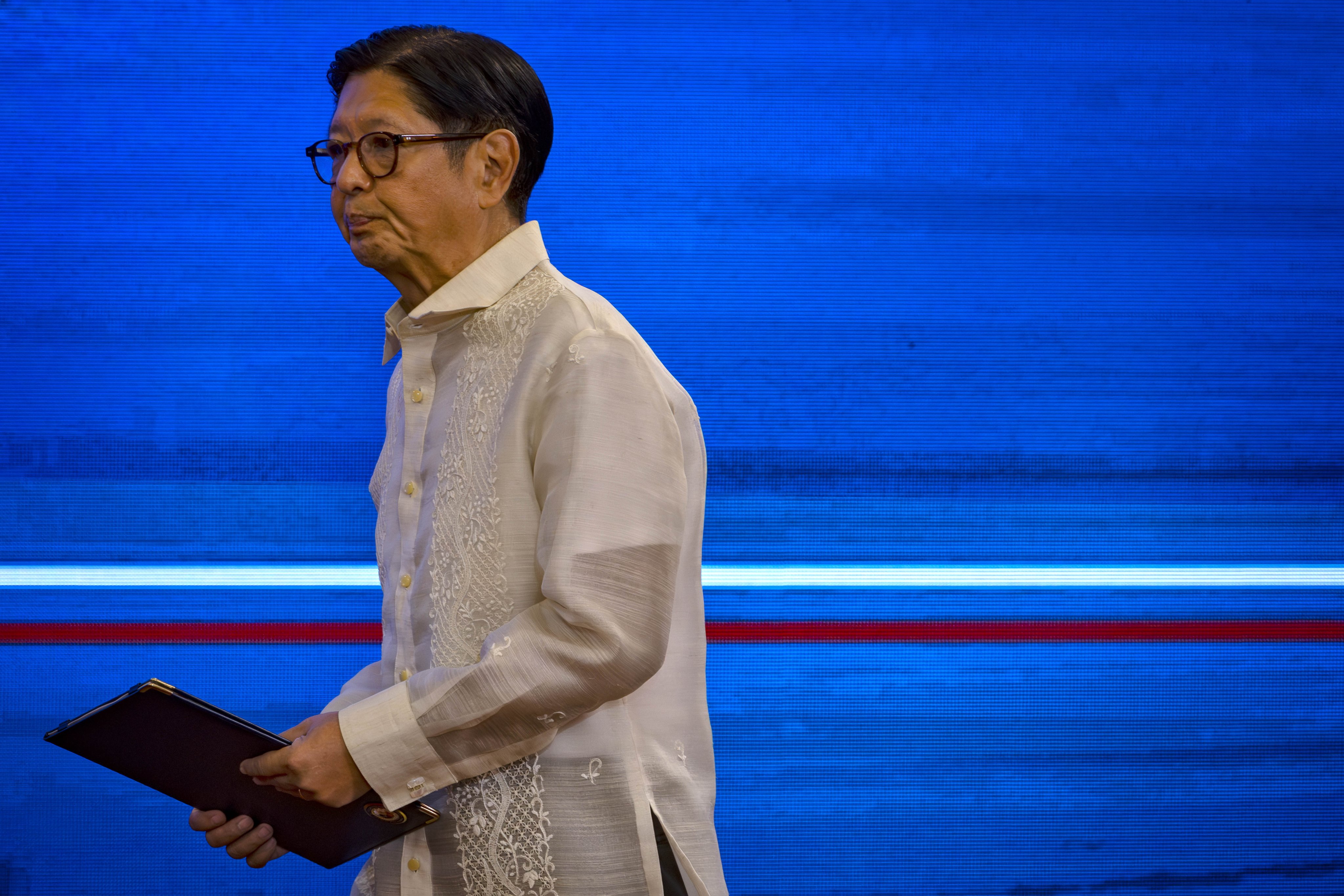 Philippine President Ferdinand Marcos Jnr gives a press conference on the Philippines’ national energy emergency at Malacanang Palace in Manila on Wednesday. Photo: EPA