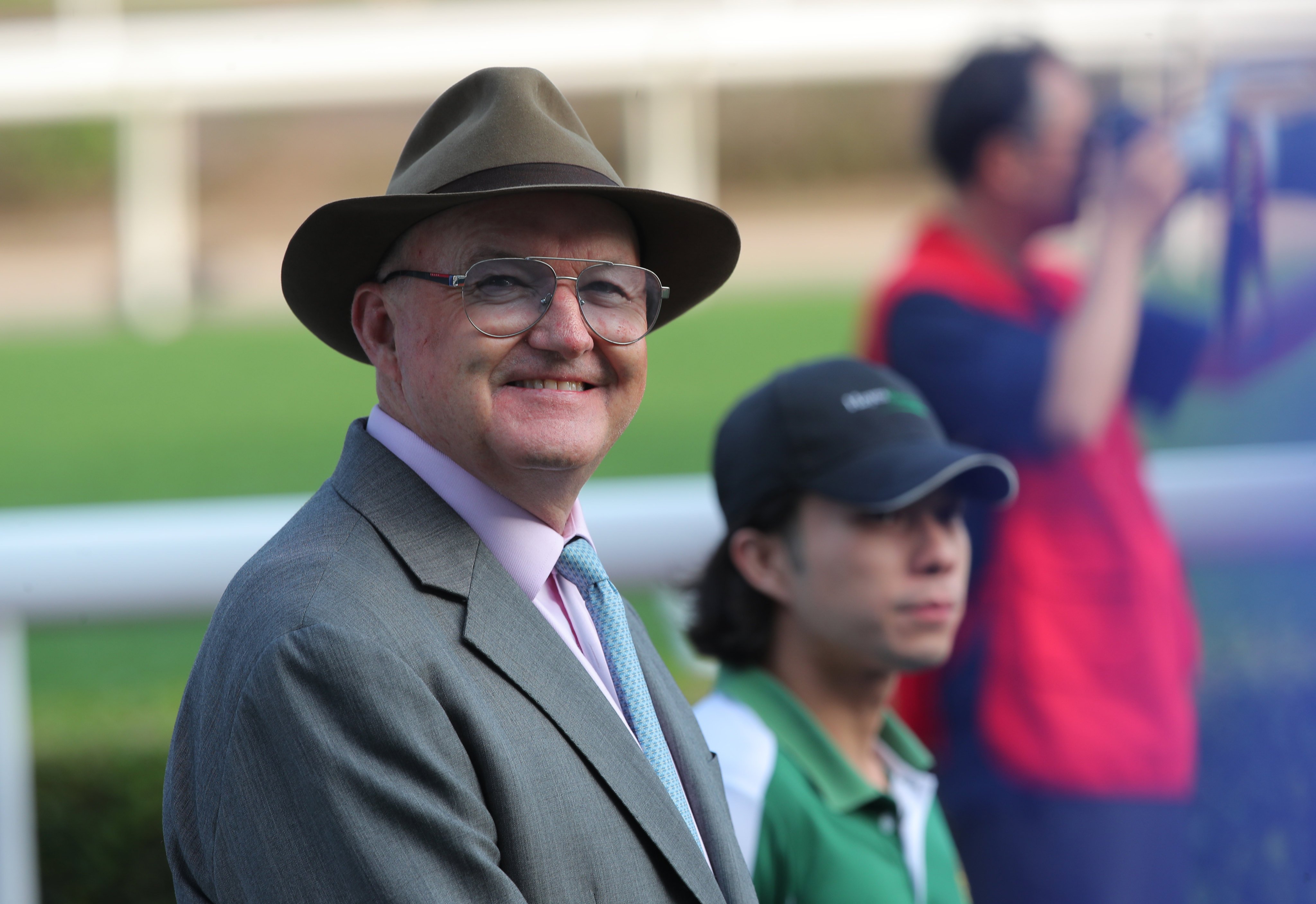 David Hayes celebrates a Sha Tin winner last week. Photos: Kenneth Chan