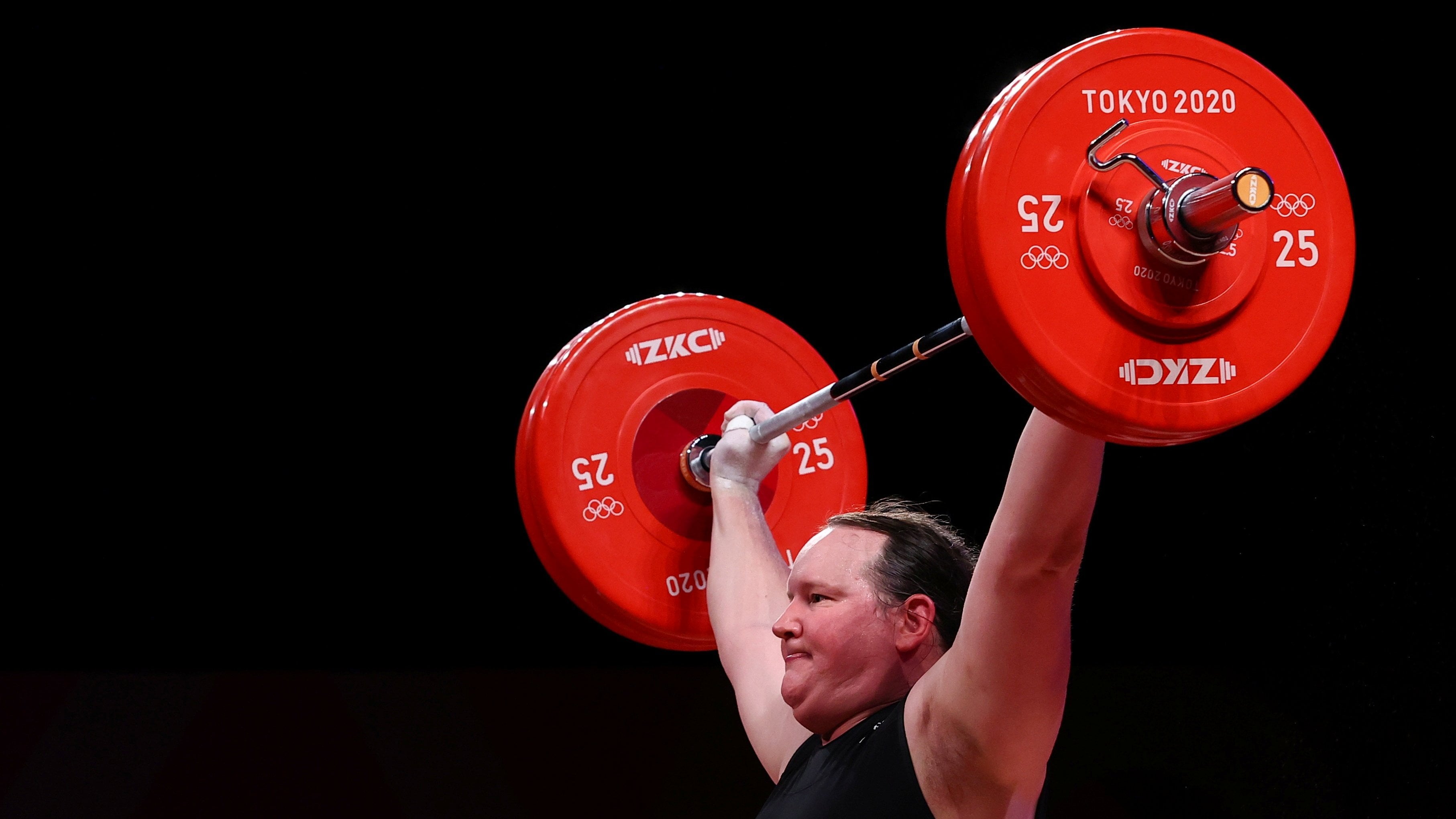 New Zealand’s ⁠Laurel Hubbard became the first openly transgender athlete to compete at an Olympics when the weightlifter took part in the Tokyo Olympics in 2021. Photo: Reuters