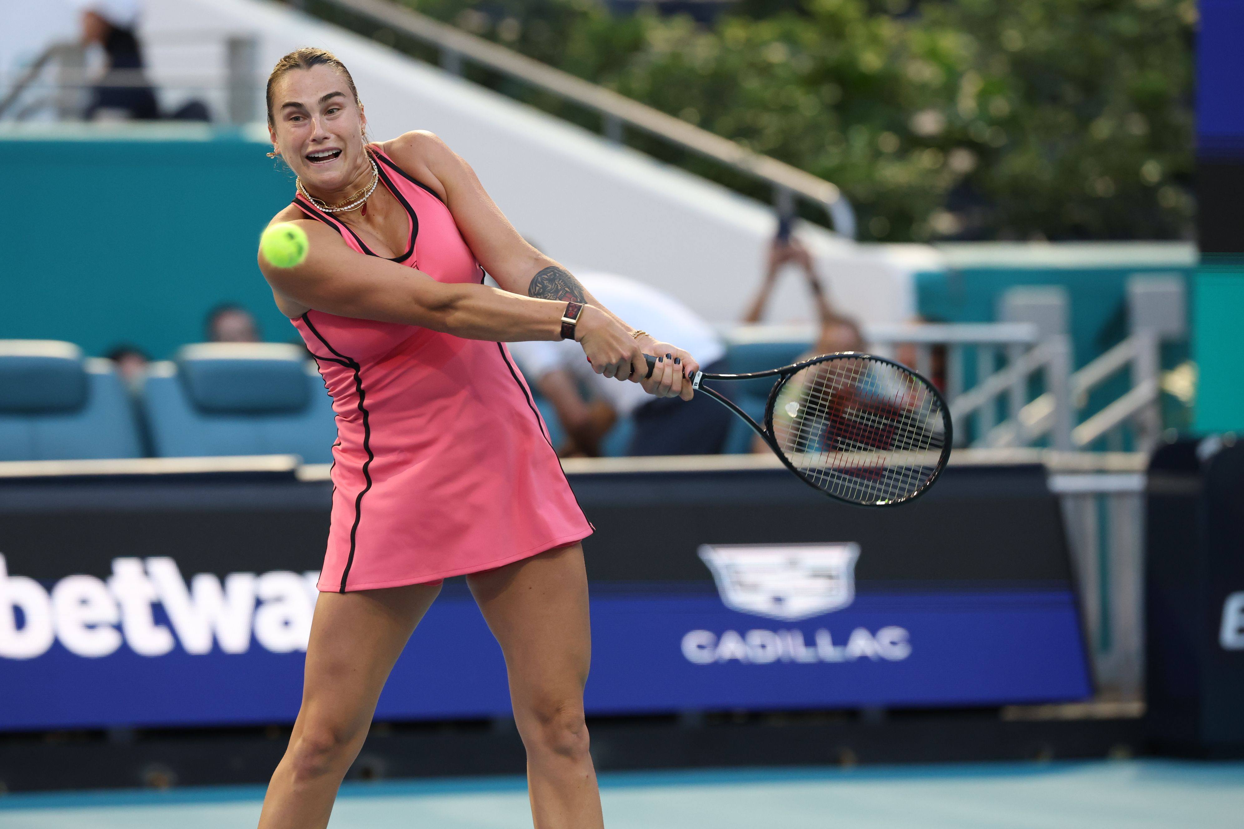 Belarusian star Aryna Sabalenka was pushed hard in her win over American Hailey Baptiste. Photo: dpa