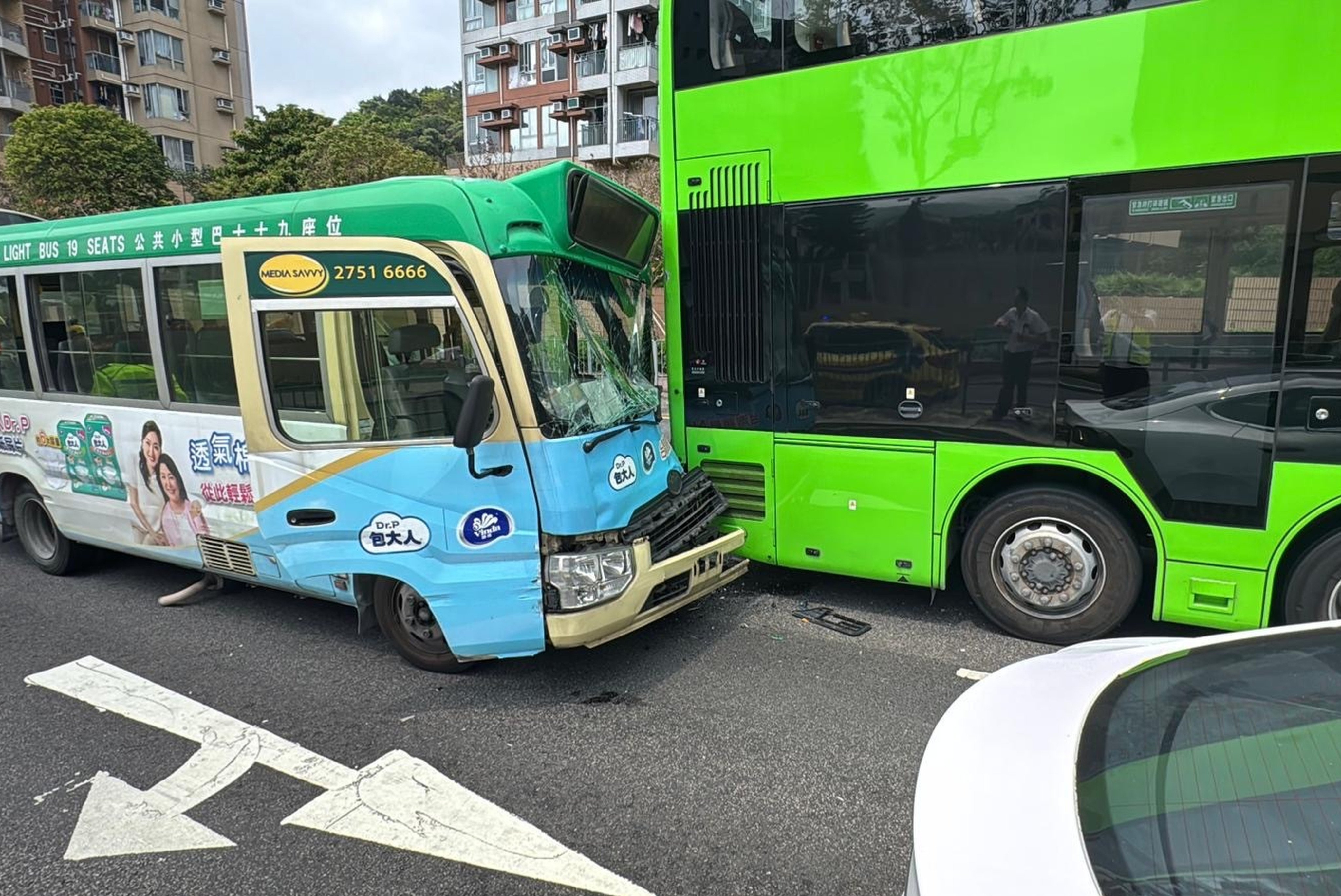 The crash occurred on Siu Lek Yuen Road. Photo: Handout