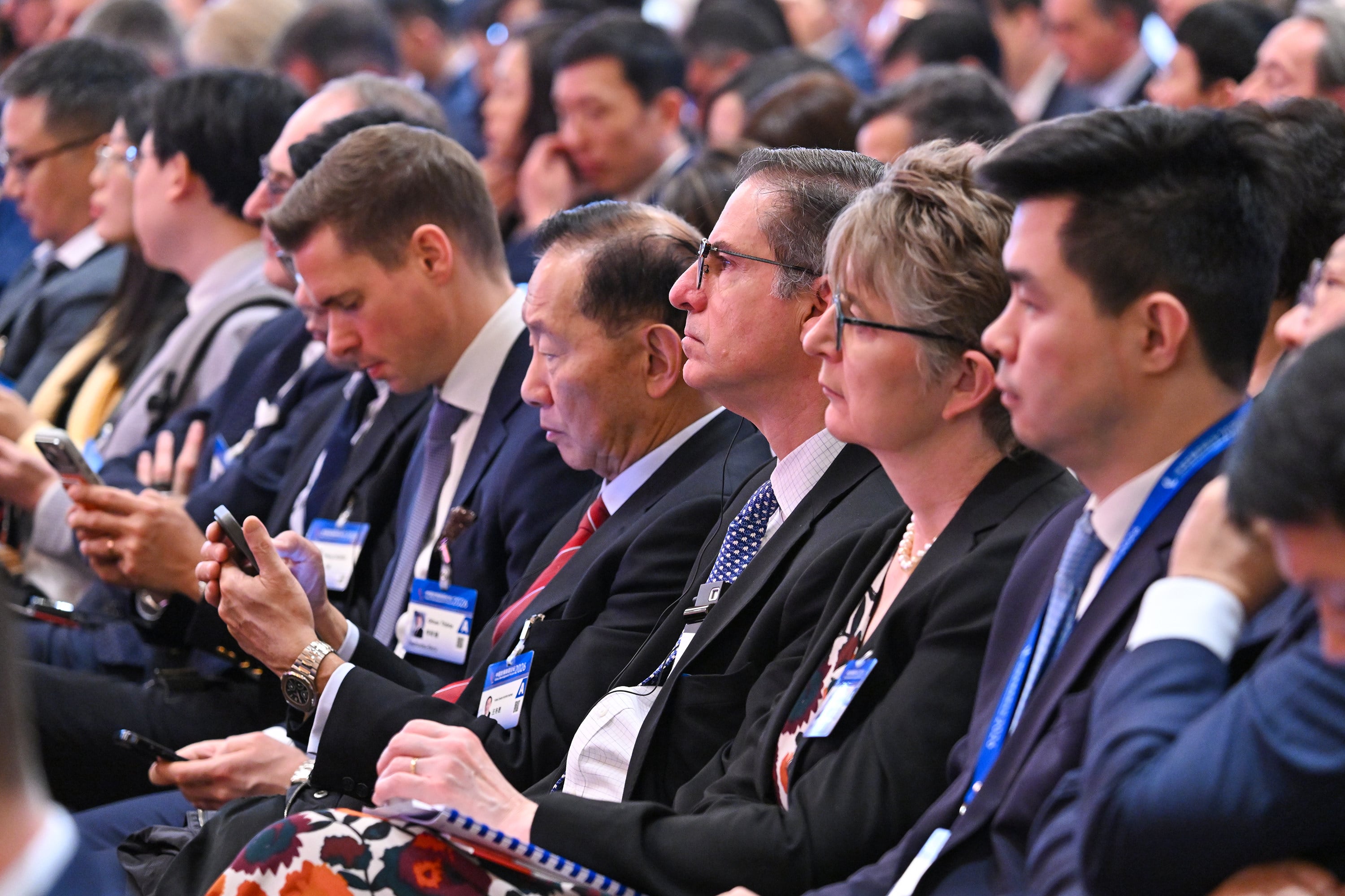 Guests attend the China Development Forum in Beijing on March 22. Photo: Xinhua