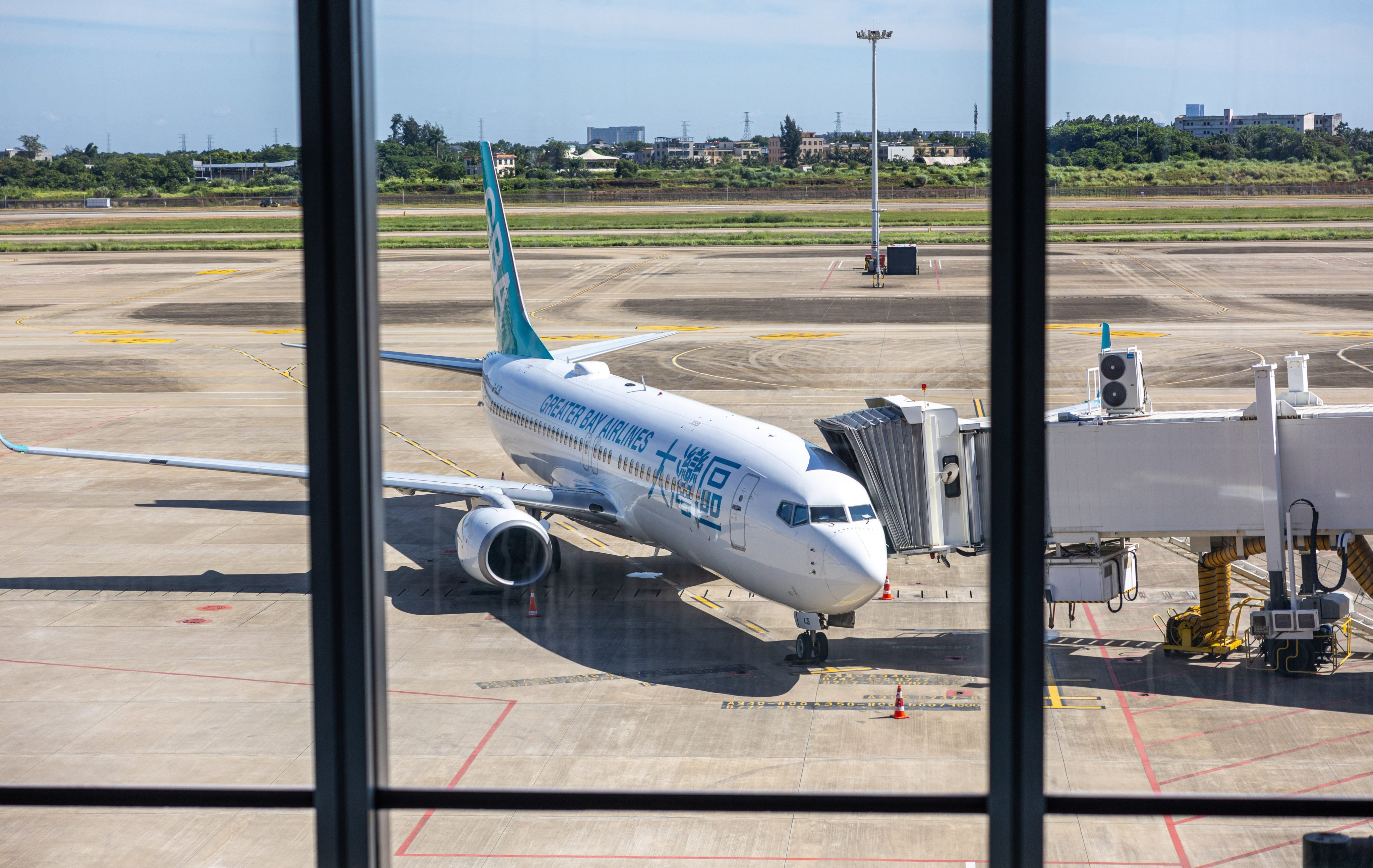 A Greater Bay Airlines plane at Haikou Meilan International Airport in mainland China. Photo: Getty Images