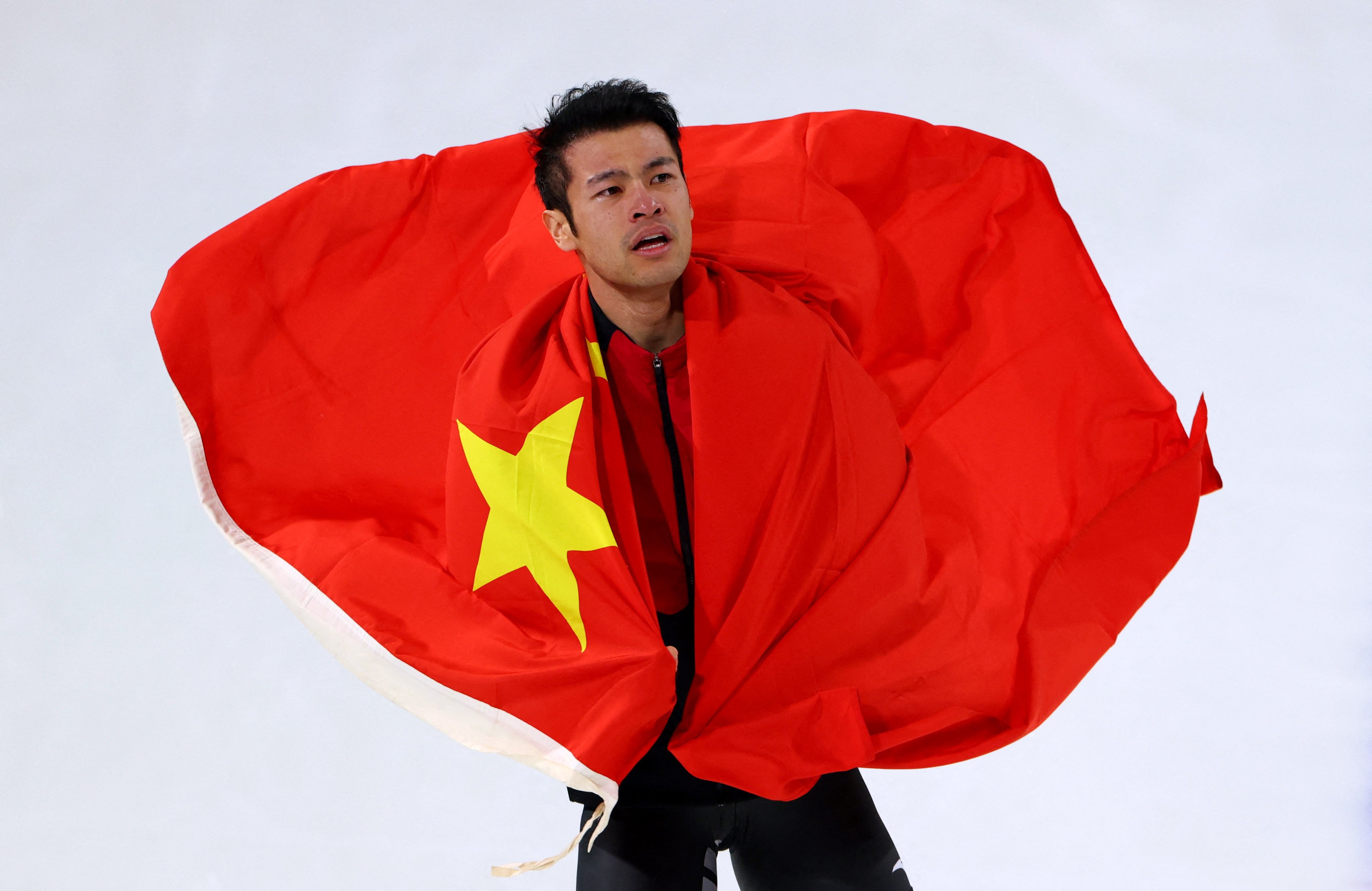 Ning Zhongyan became the first speed skater outside the United States and Europe to win the men’s 1500m at the Winter Olympics when he won in Milano-Cortina last month. Photo: Reuters