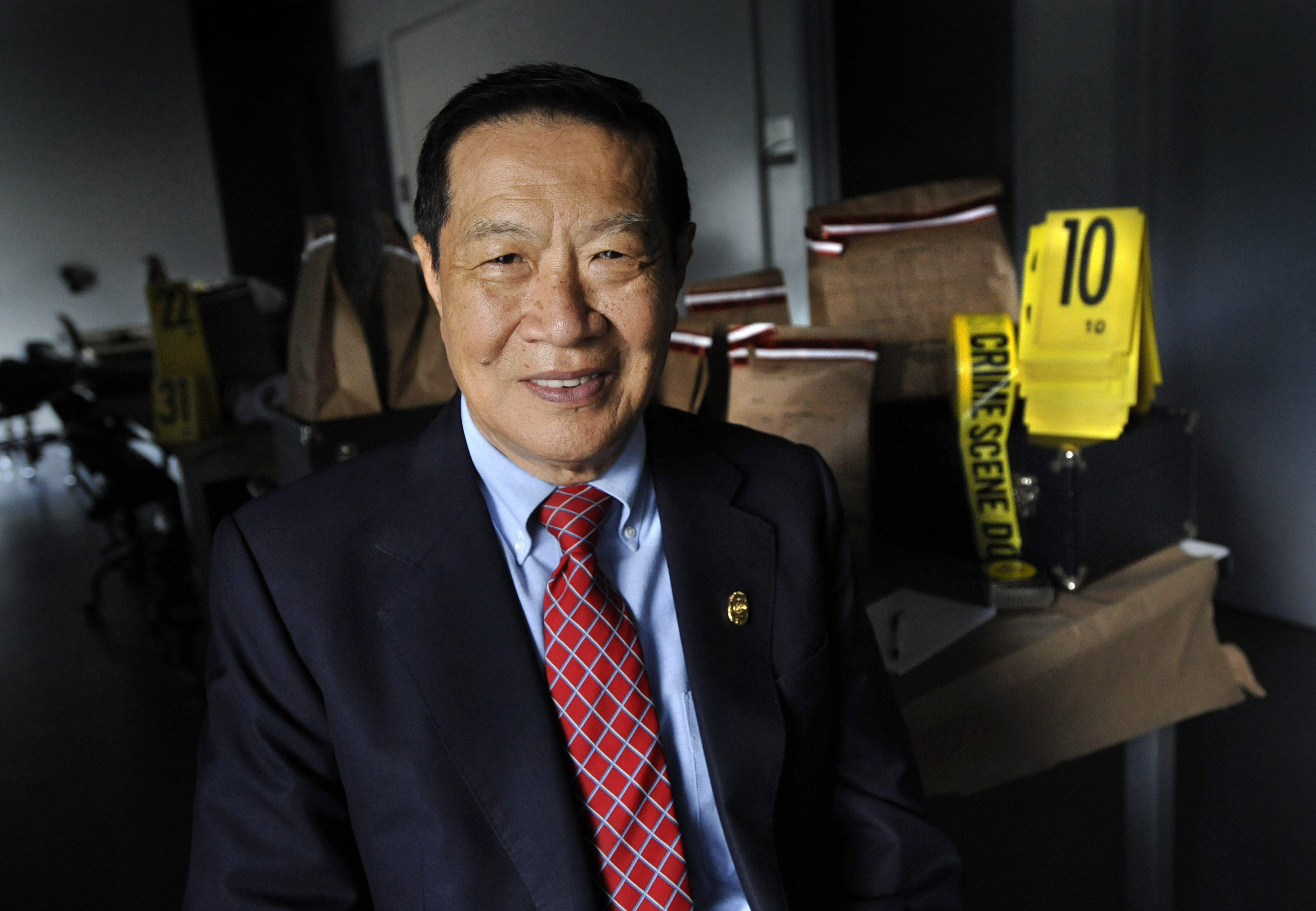 Henry Lee poses for a photograph at the Henry C. Lee Institute of Forensic Science in New Haven, Connecticut, in August 2011. Photo: AP