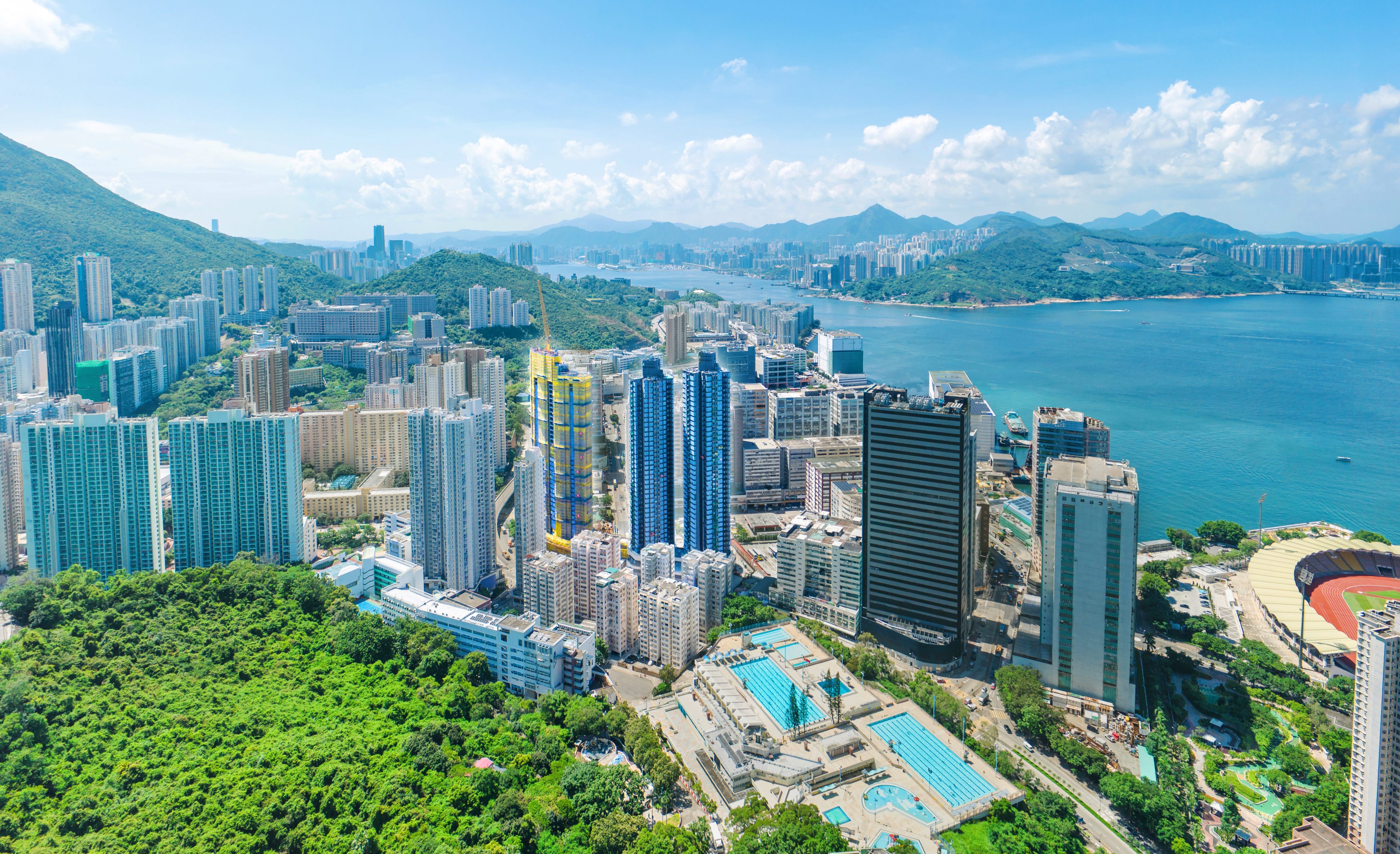 Aerial view of The Headland Residences and the surrounding district. Photo: Handout