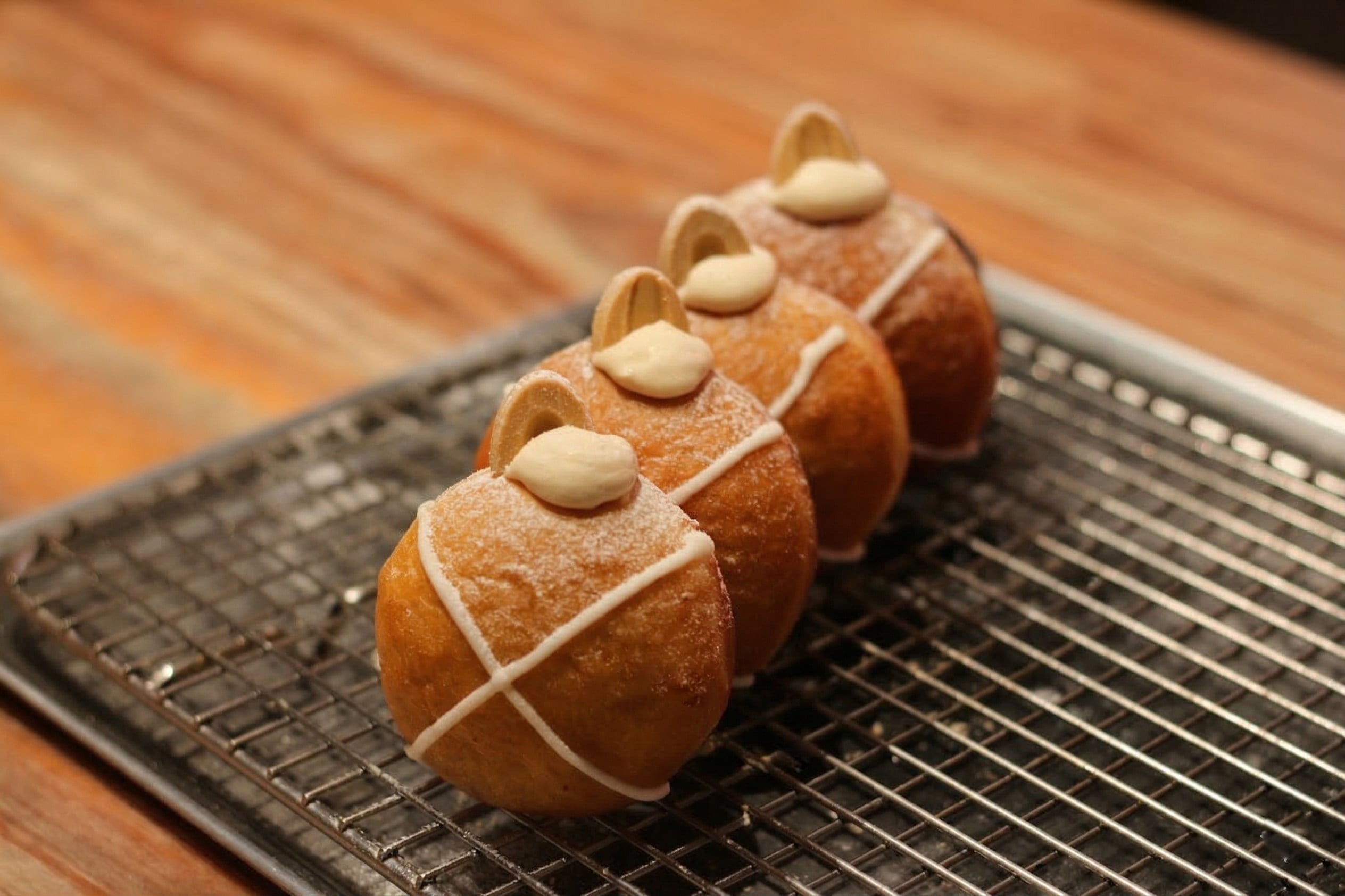The Baker & the Bottleman’s hot cross doughnuts this Easter. Photo: Handout