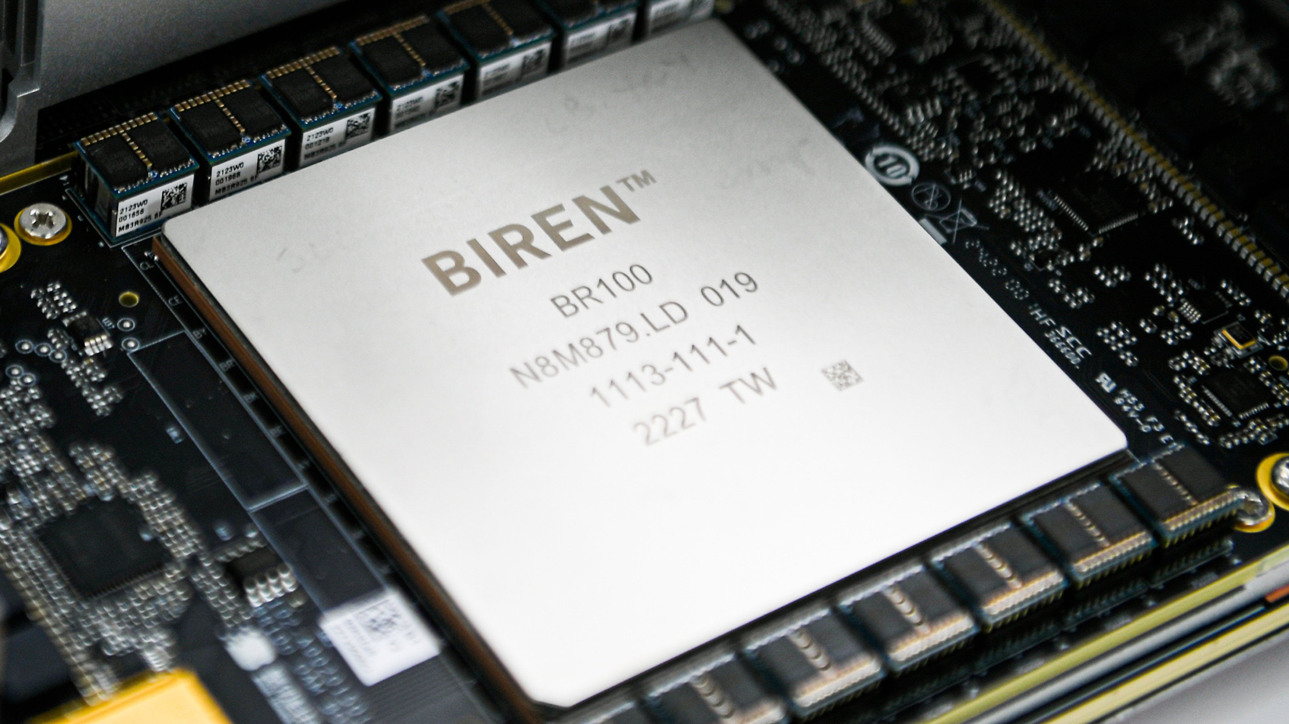 The Biren Technology BR100 GPU chip. Photo: Handout