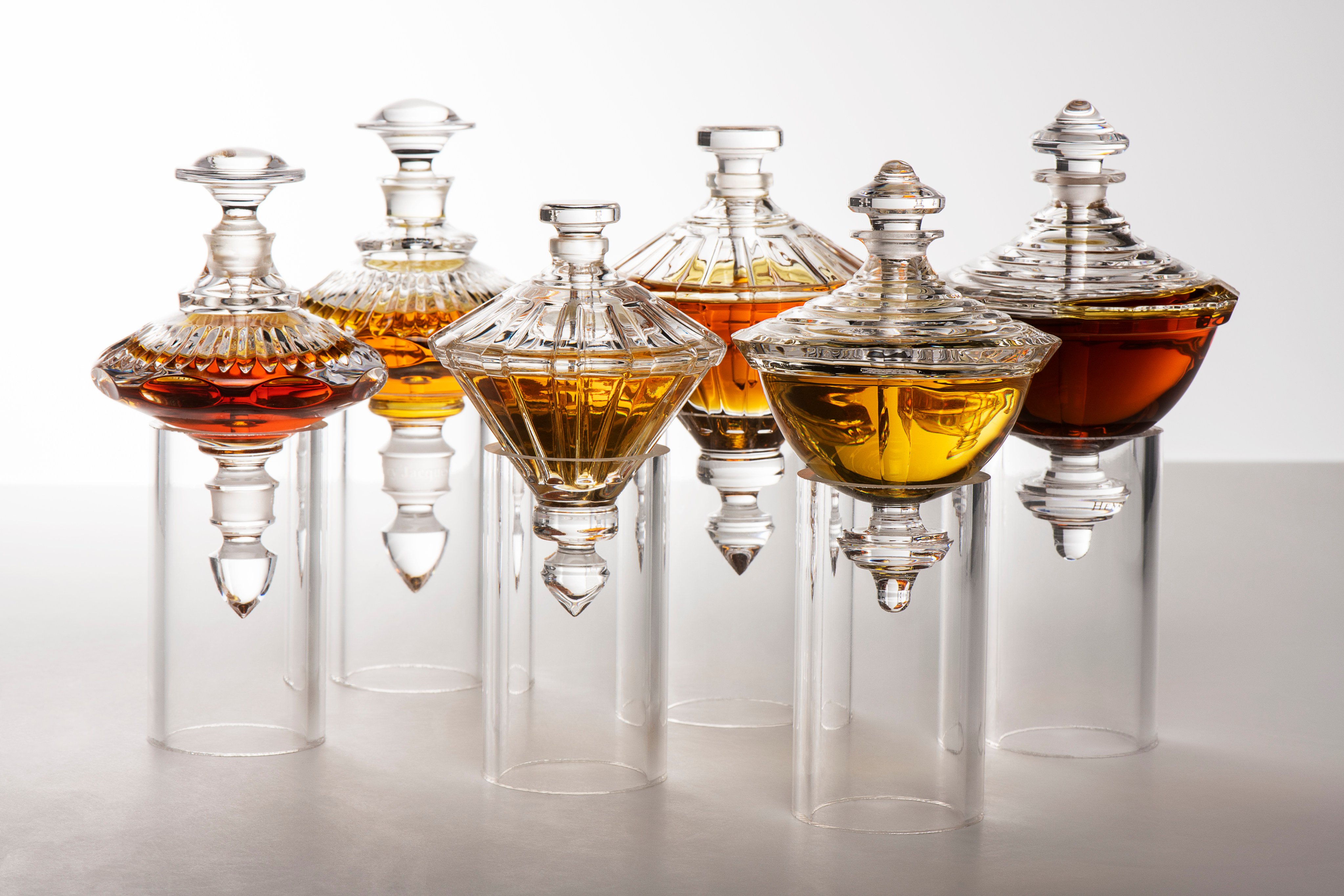 Henry Jacques’ Les Toupies Collection of 3 pairs of specially designed flacons. Photo: Handout