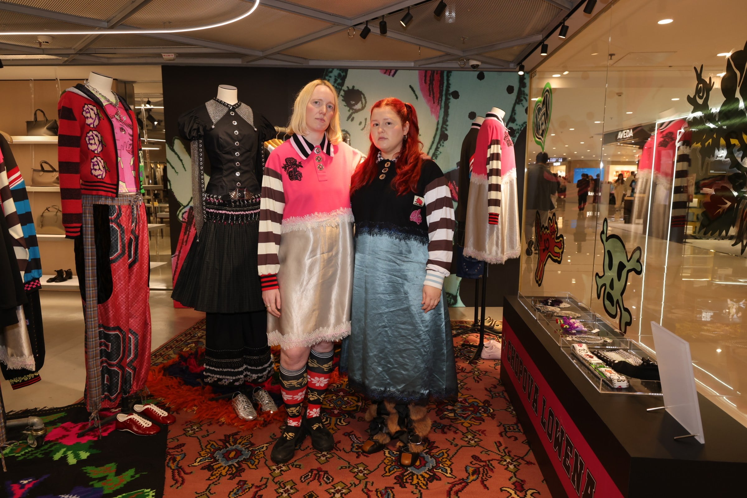 Laura Lowena-Irons and Emma Chopova at Joyce Harbour City in Hong Kong. Photo: Handout